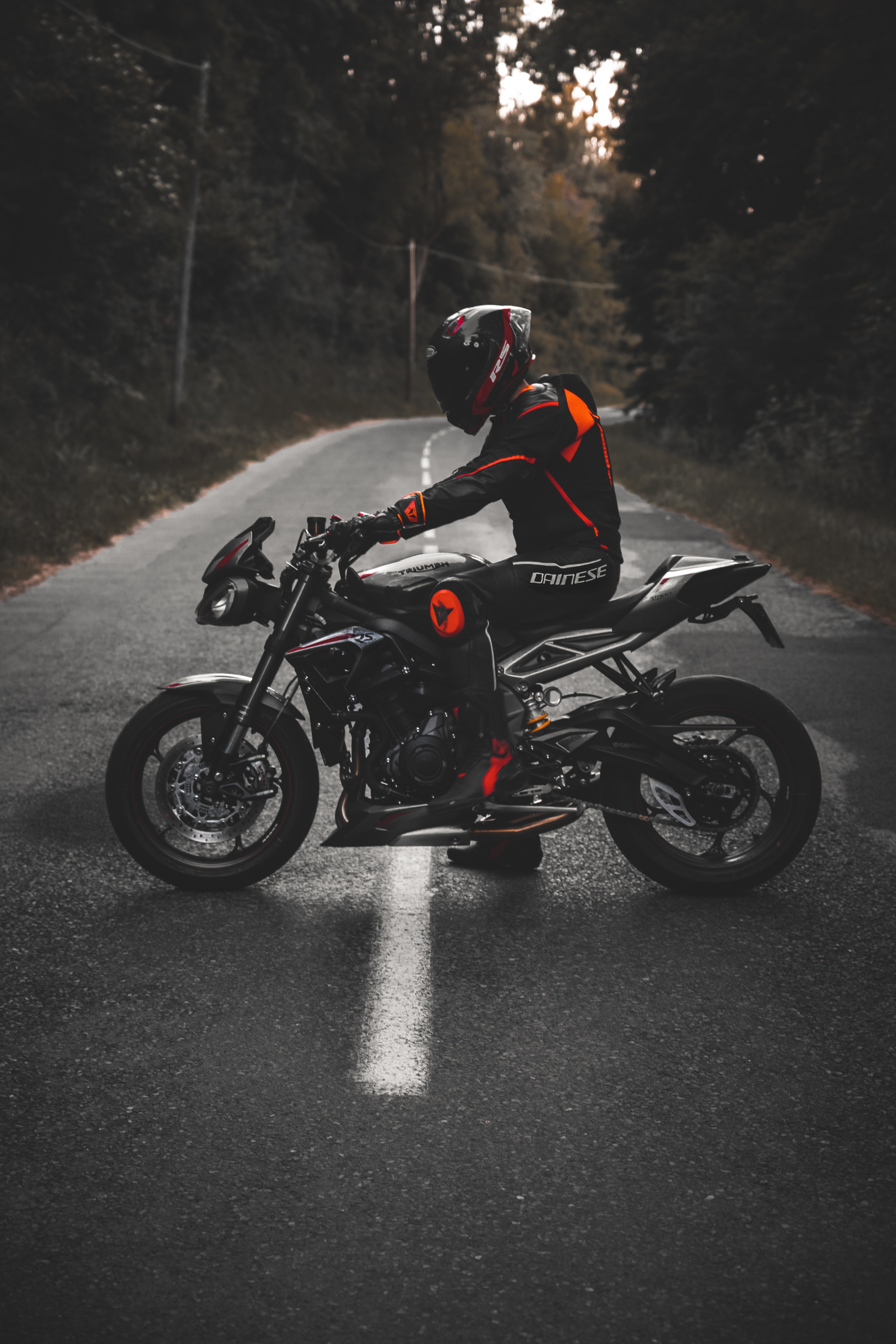 vertical wallpaper motorcycle, motorcyclist, bike, motorcycles, helmet, equipment, outfit