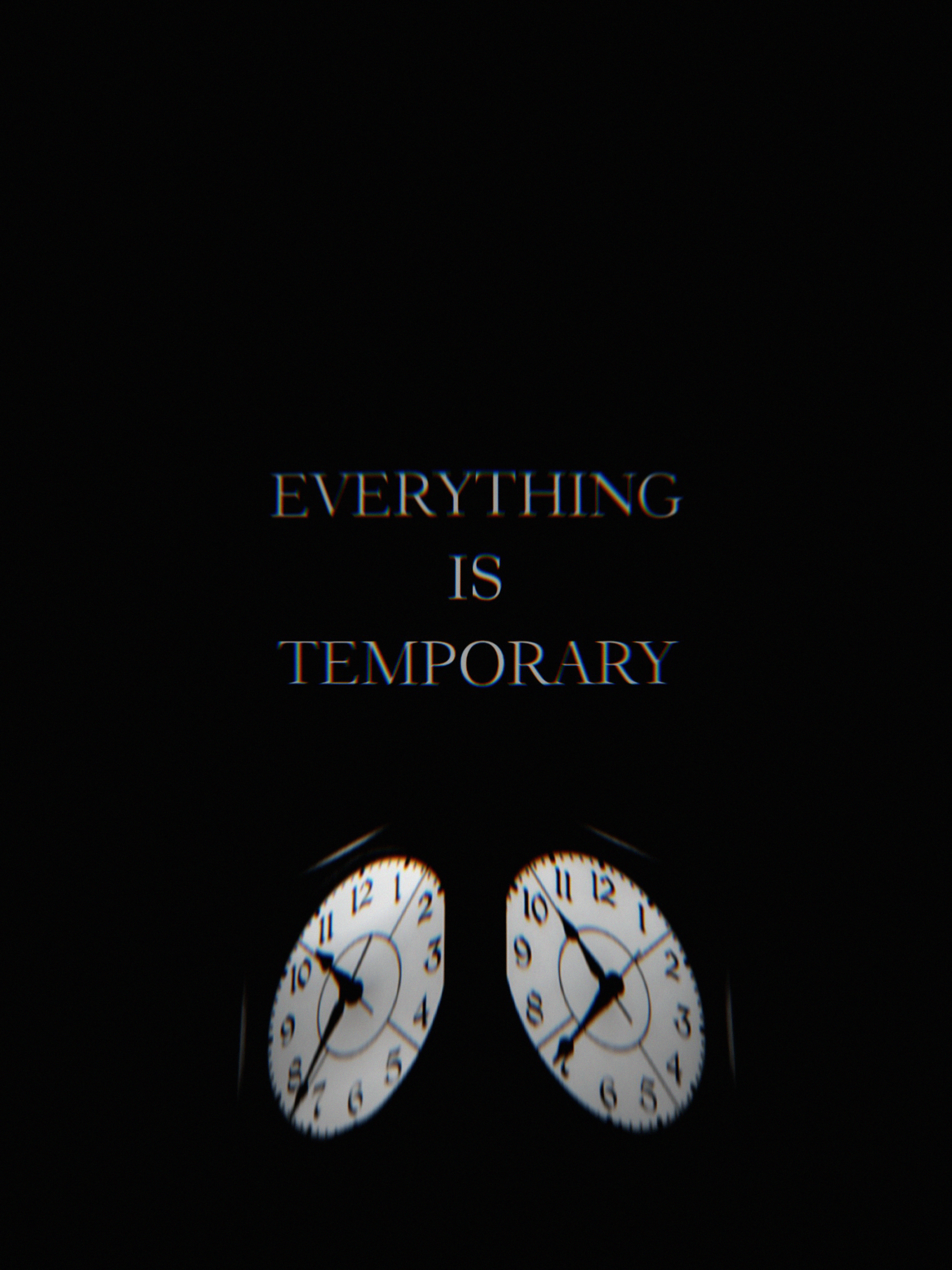 wallpapers words, clock, life, time, it's time, glitch, temporary
