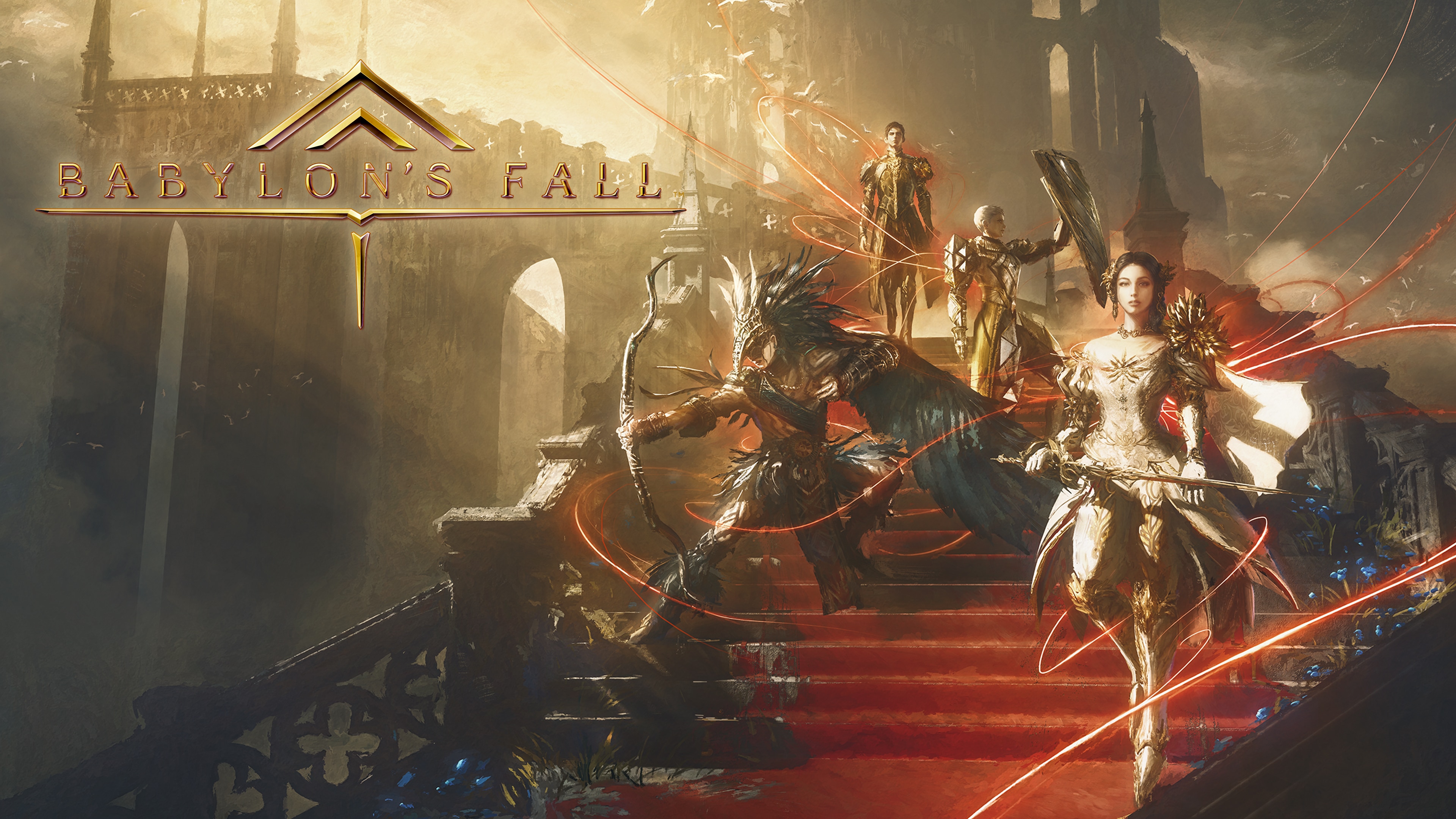 Падение империи дата выхода в цифре. Babylon's Fall. Babylon Fall ps4 обложка. Square Enix Babylon's Fall. Бабилонс Фалл.