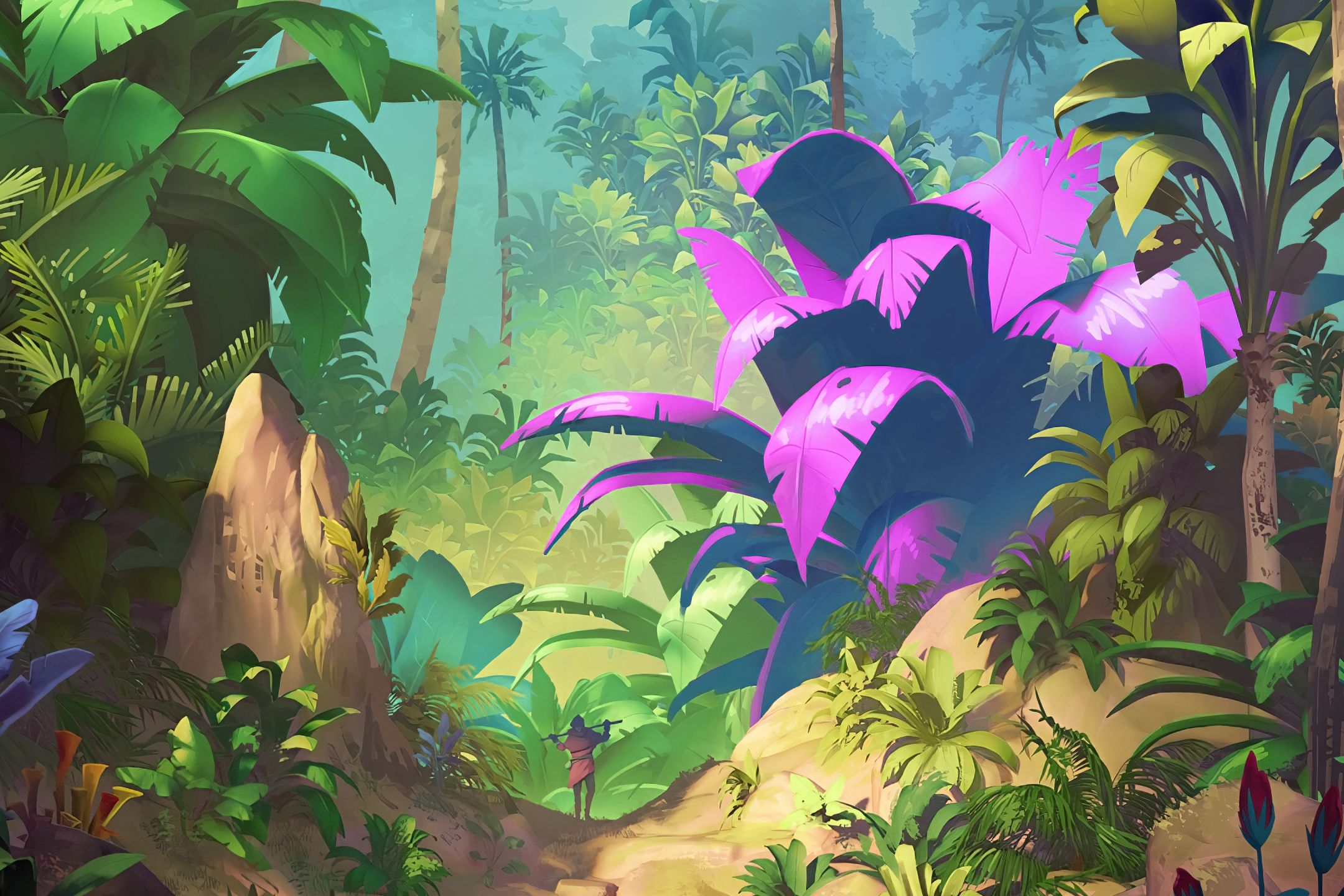 Фиолетовые джунгли арт