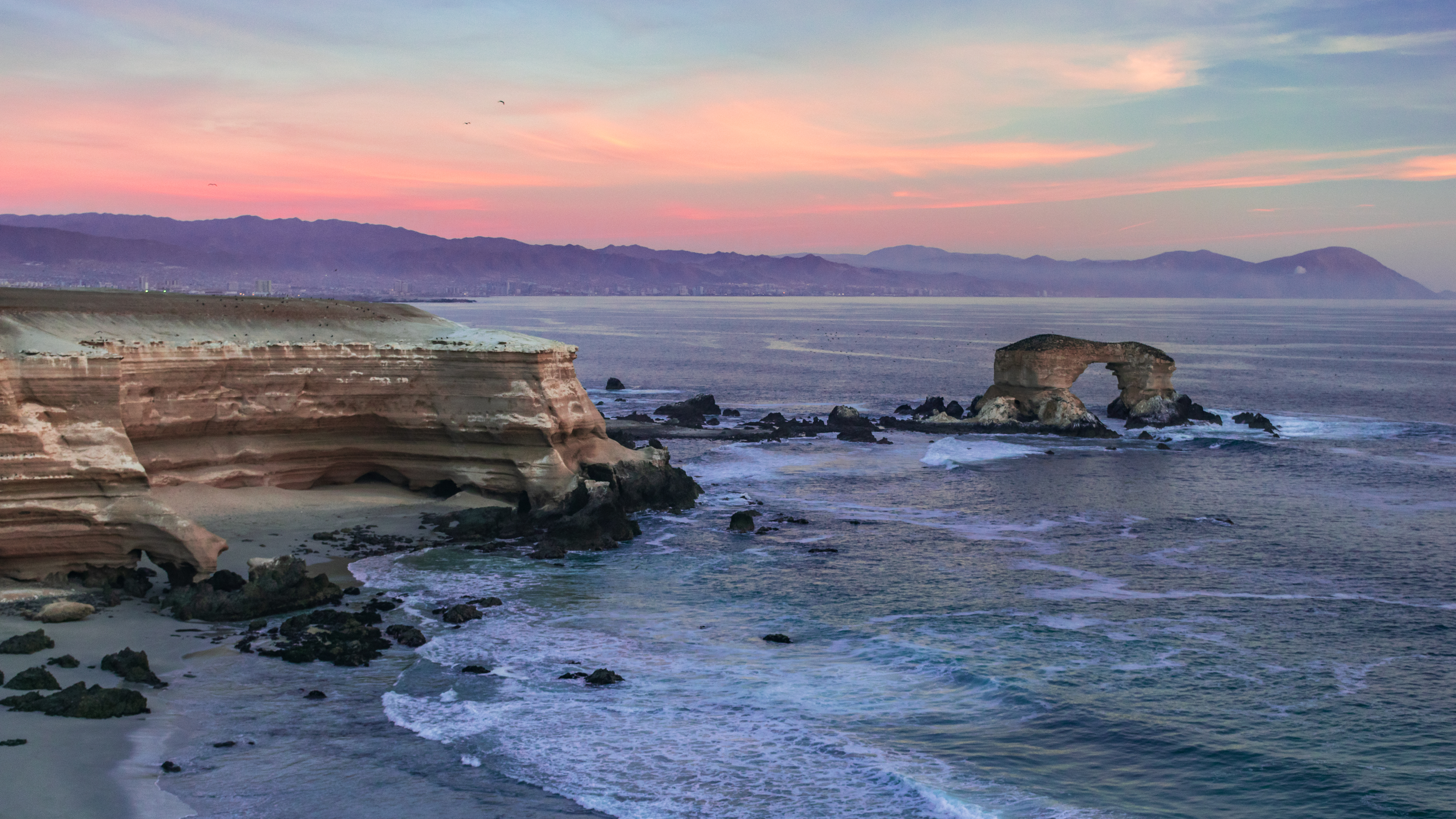 Laden Sie das Natur, Felsen, Die Steine, Bogen, Sunset, Waves, Arch, Sea-Bild kostenlos auf Ihren PC-Desktop herunter