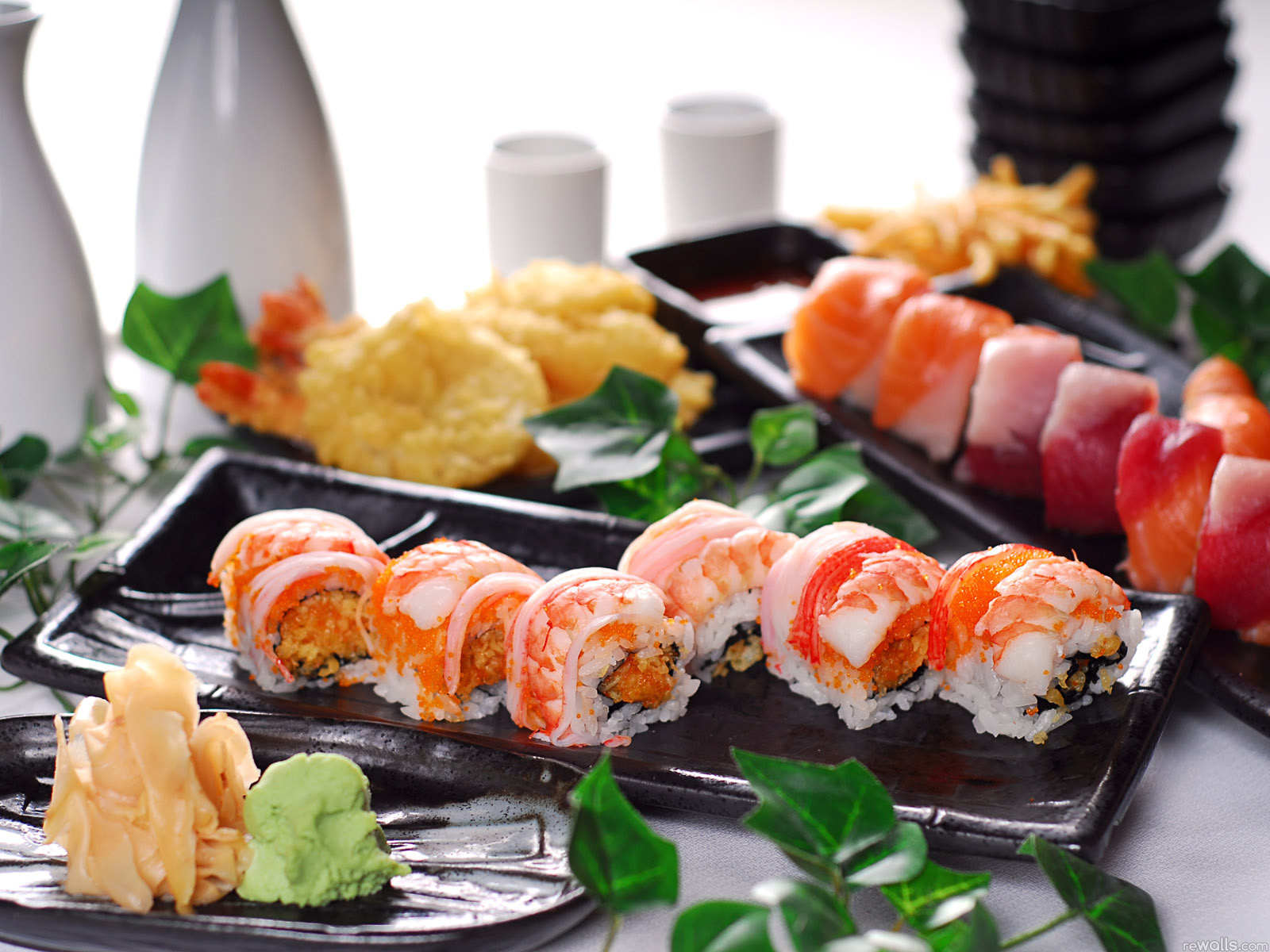 Mobile wallpaper sushi, food