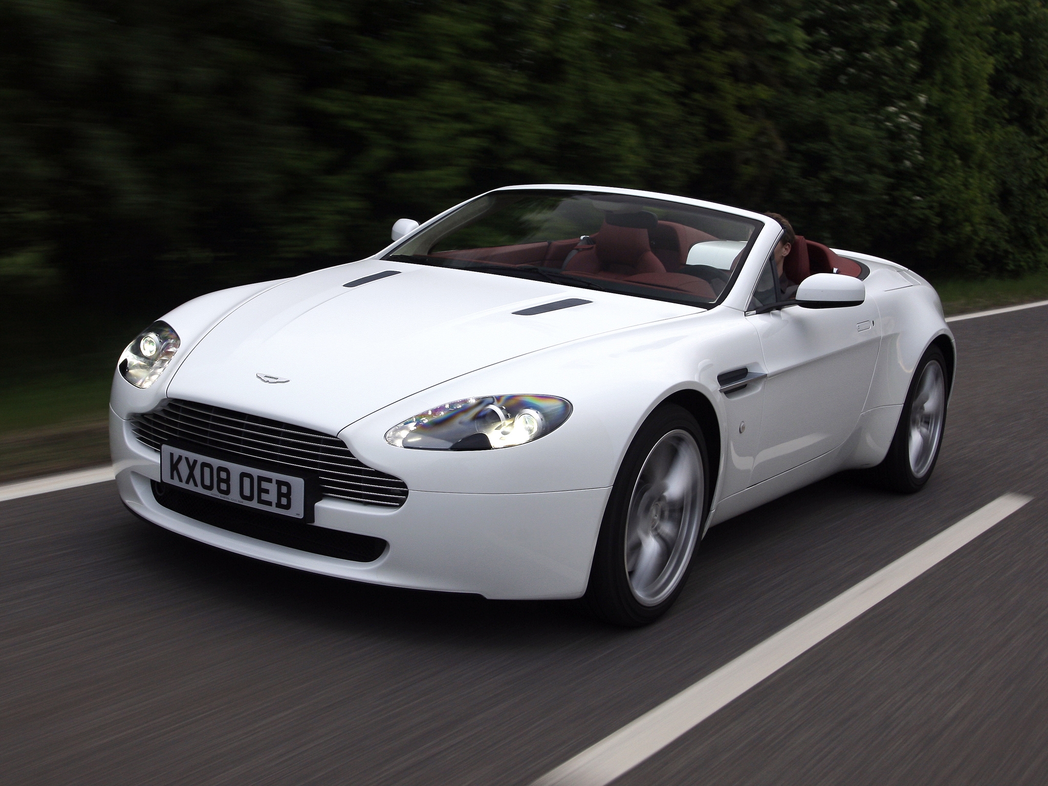 Download mobile wallpaper 2008, V8, Vantage, Aston Martin, Auto, Speed, Front View, Cars for free.