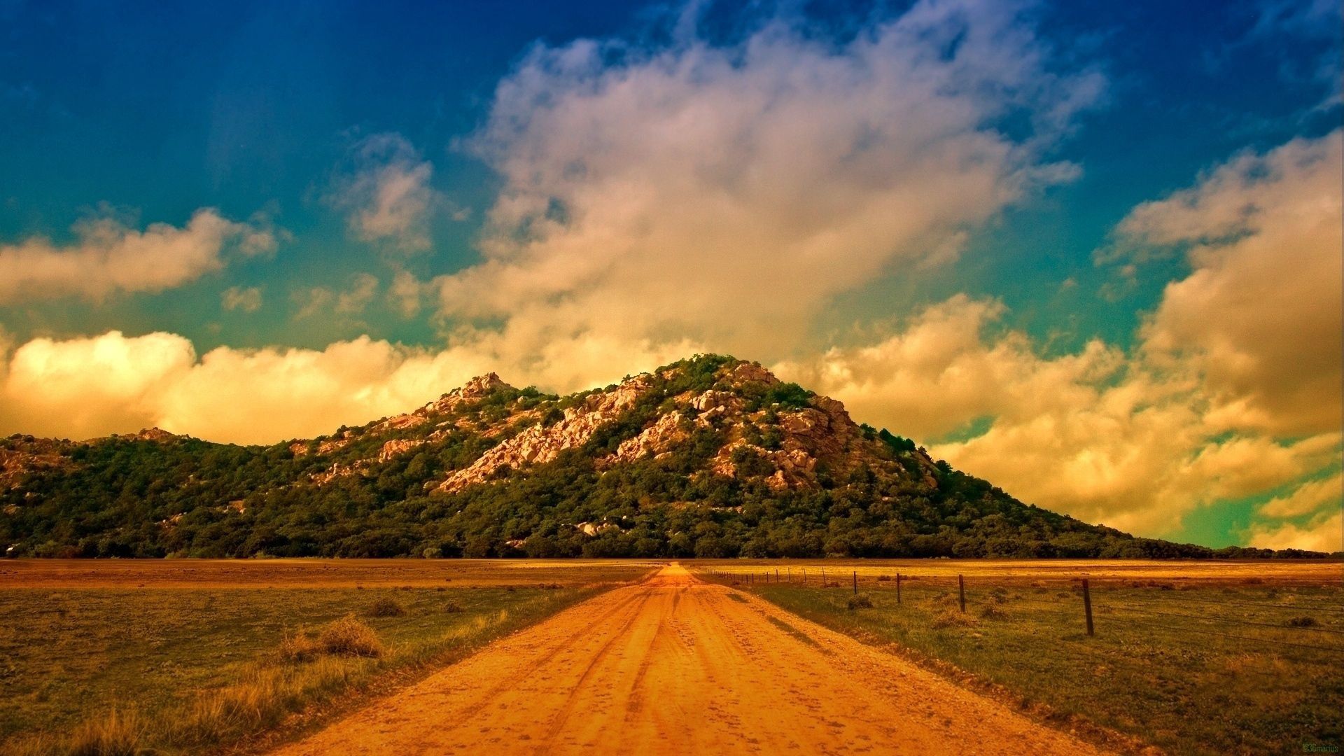 vertical wallpaper nature, sky, clouds, mountain, road, dirt, straight, straight line, unpaved