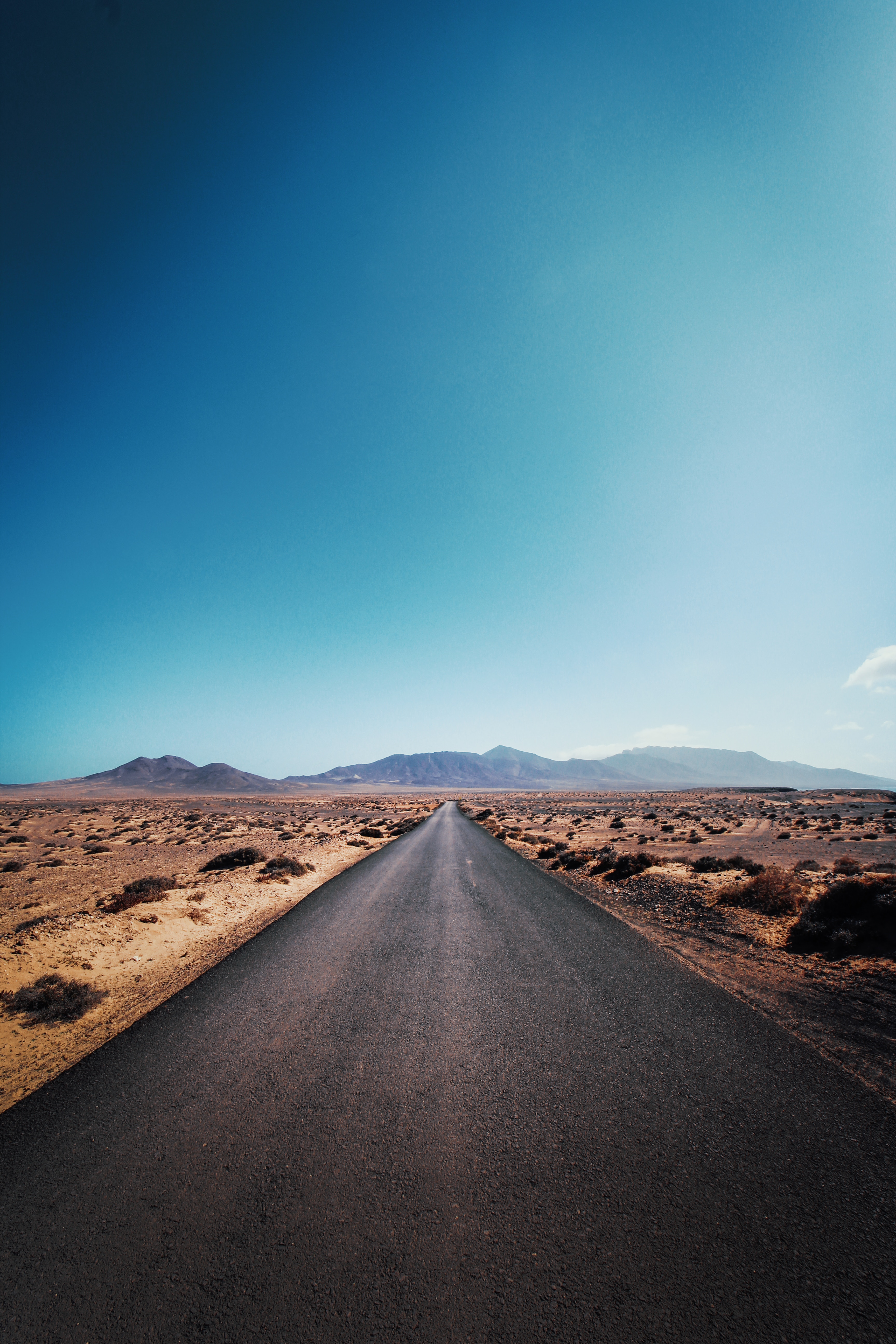 android road, nature, highway, mountains, desert, asphalt