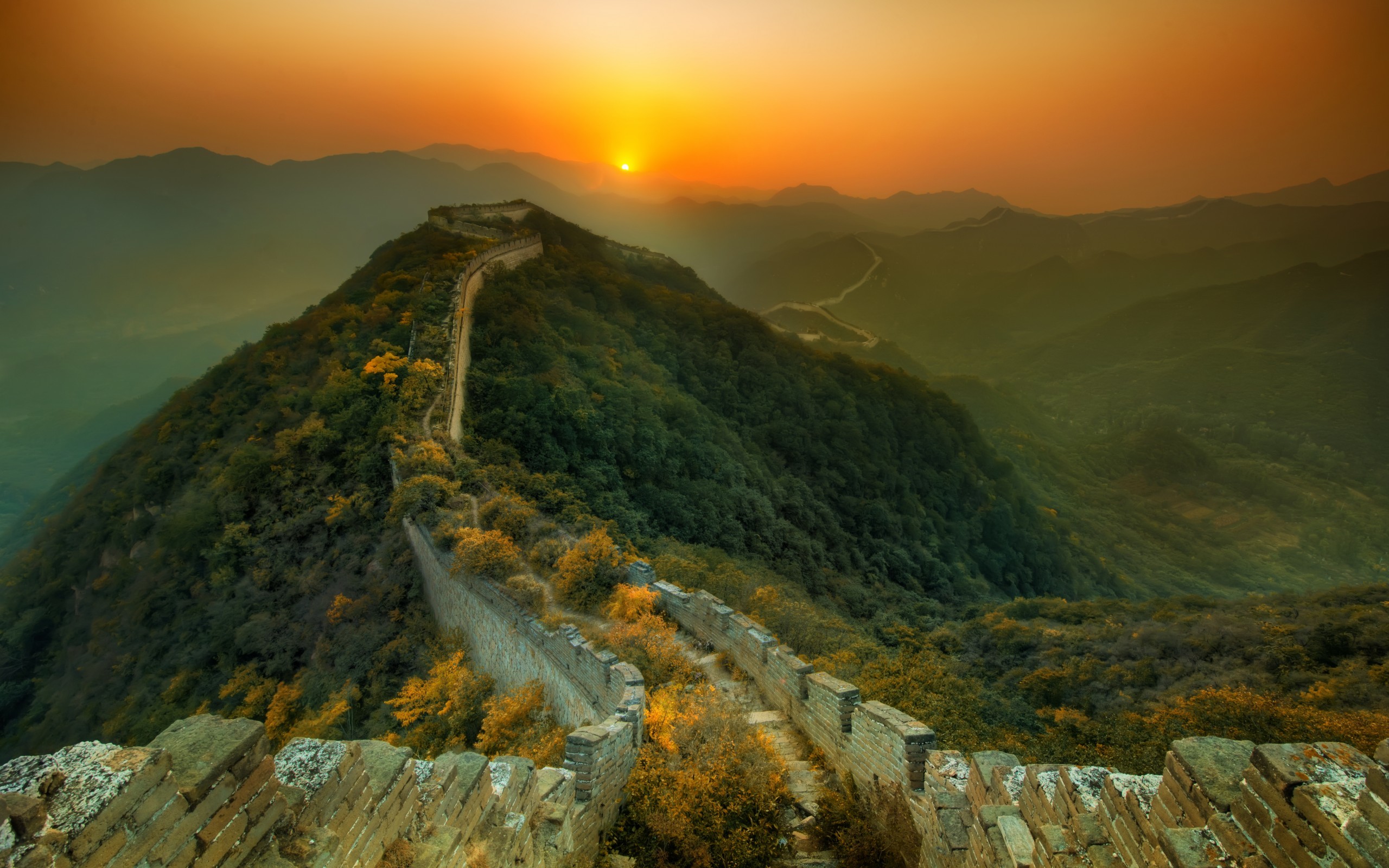 Download mobile wallpaper Nature, Landscape, Great Wall Of China for free.