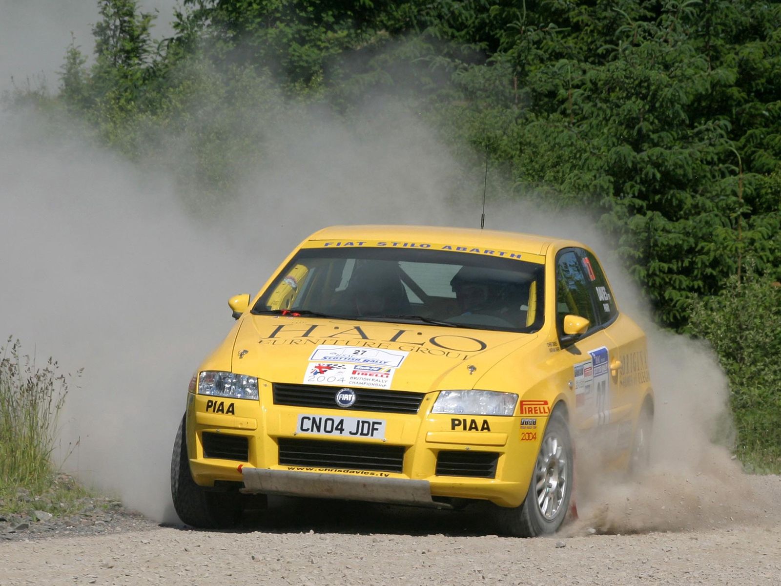 sports, nature, cars, yellow, car, front view, abarth, fiat stilo 5K