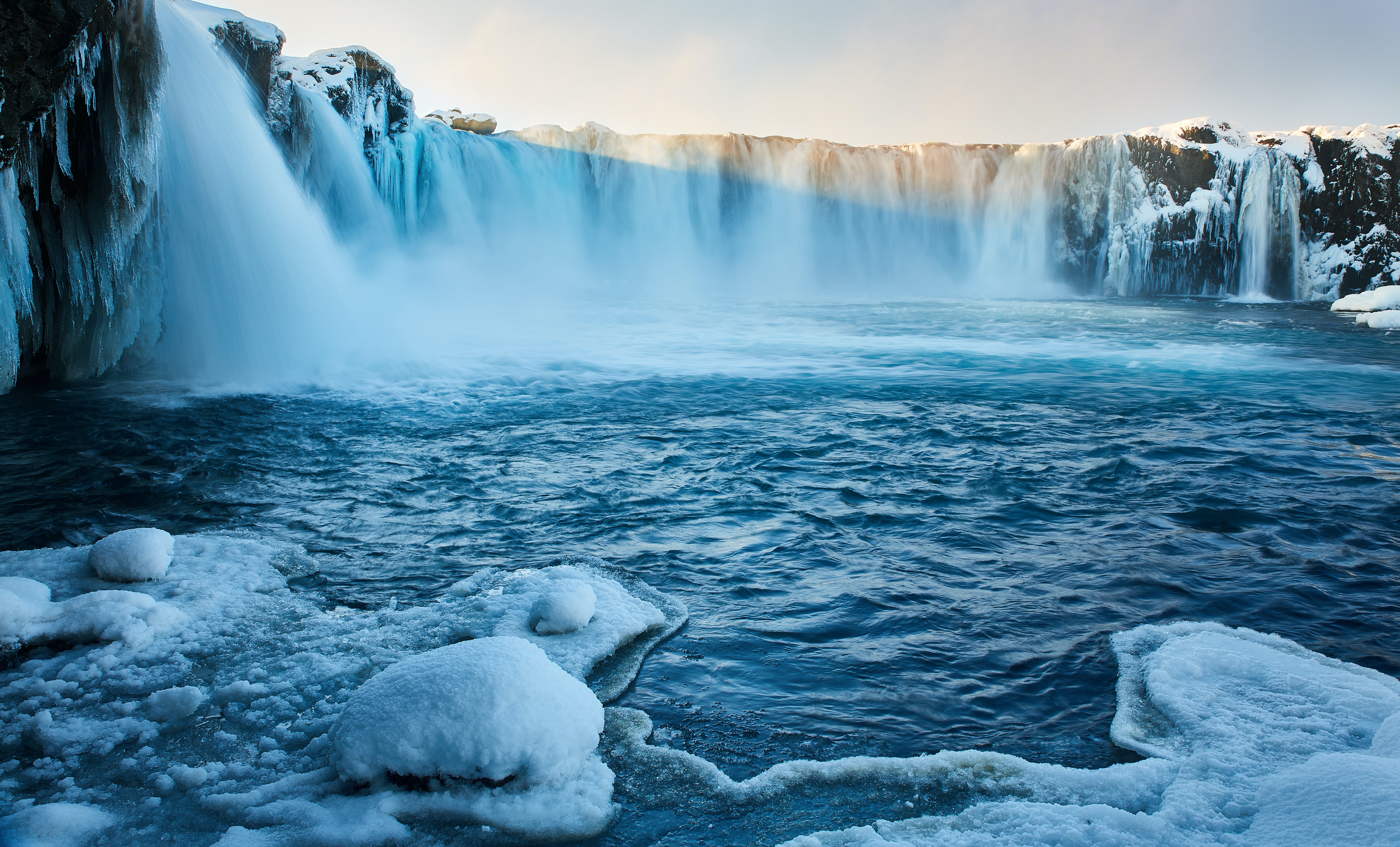 510797 завантажити картинку ісландія, земля, годафосс, водоспад, водоспади - шпалери і заставки безкоштовно