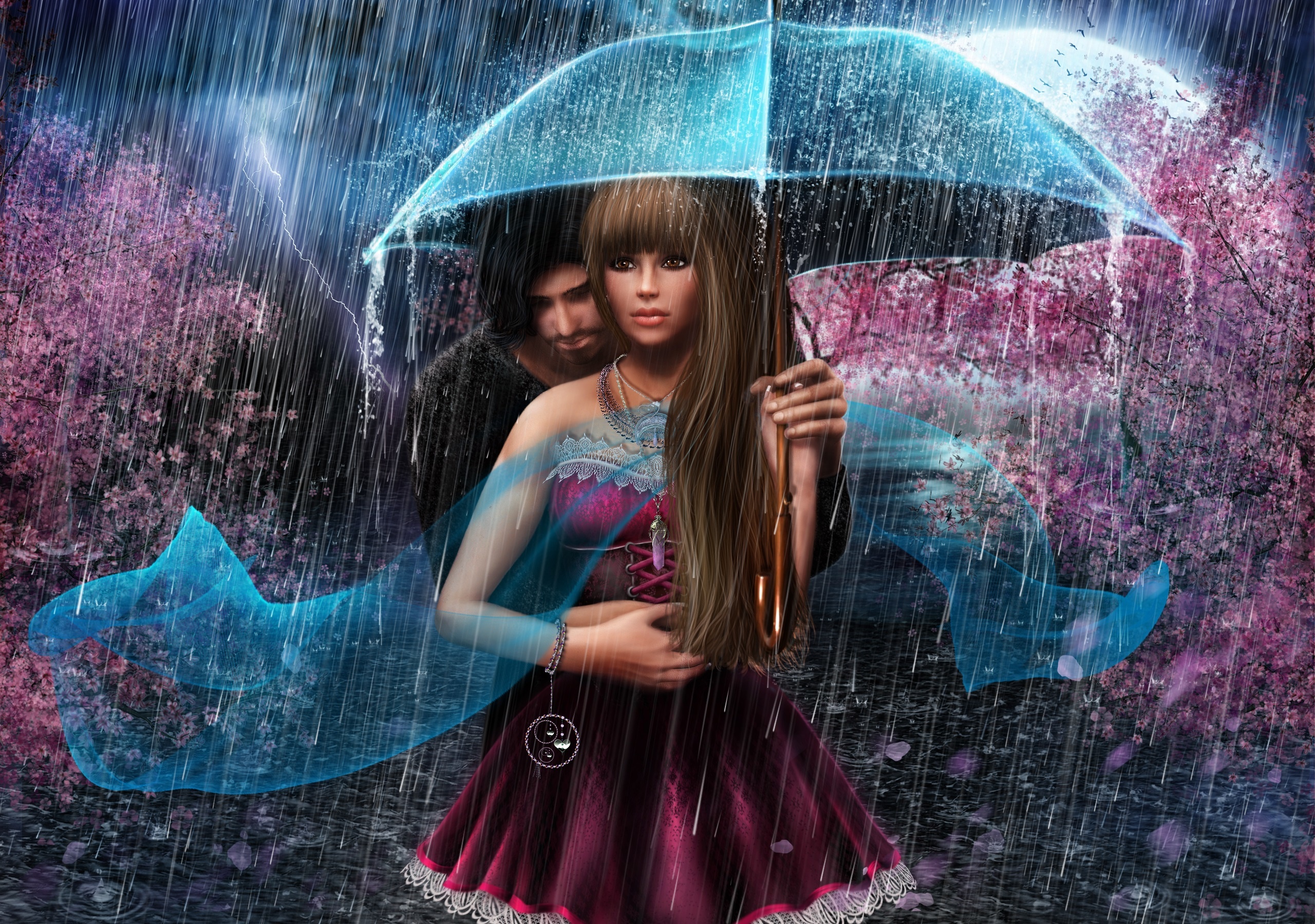 rain love wallpaper desktop