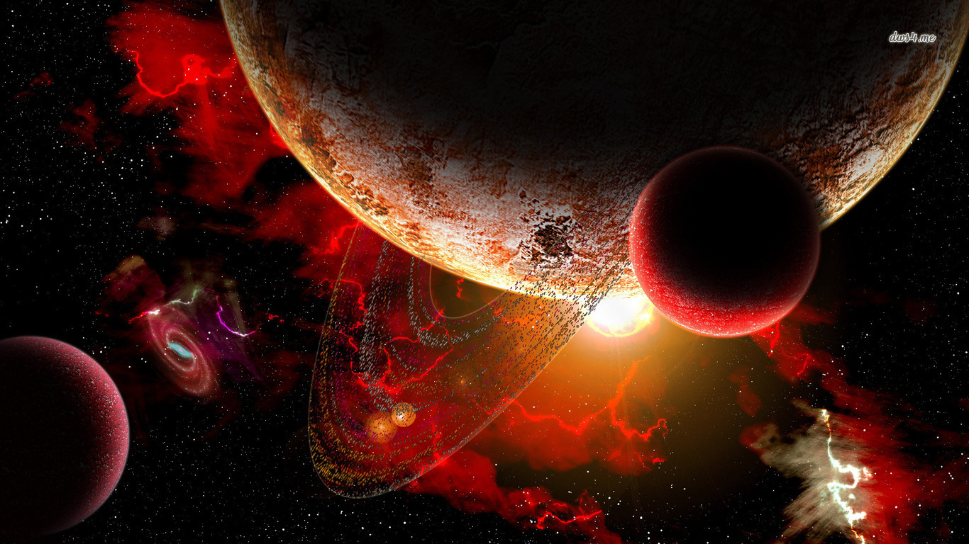 planetscapes backgrounds red