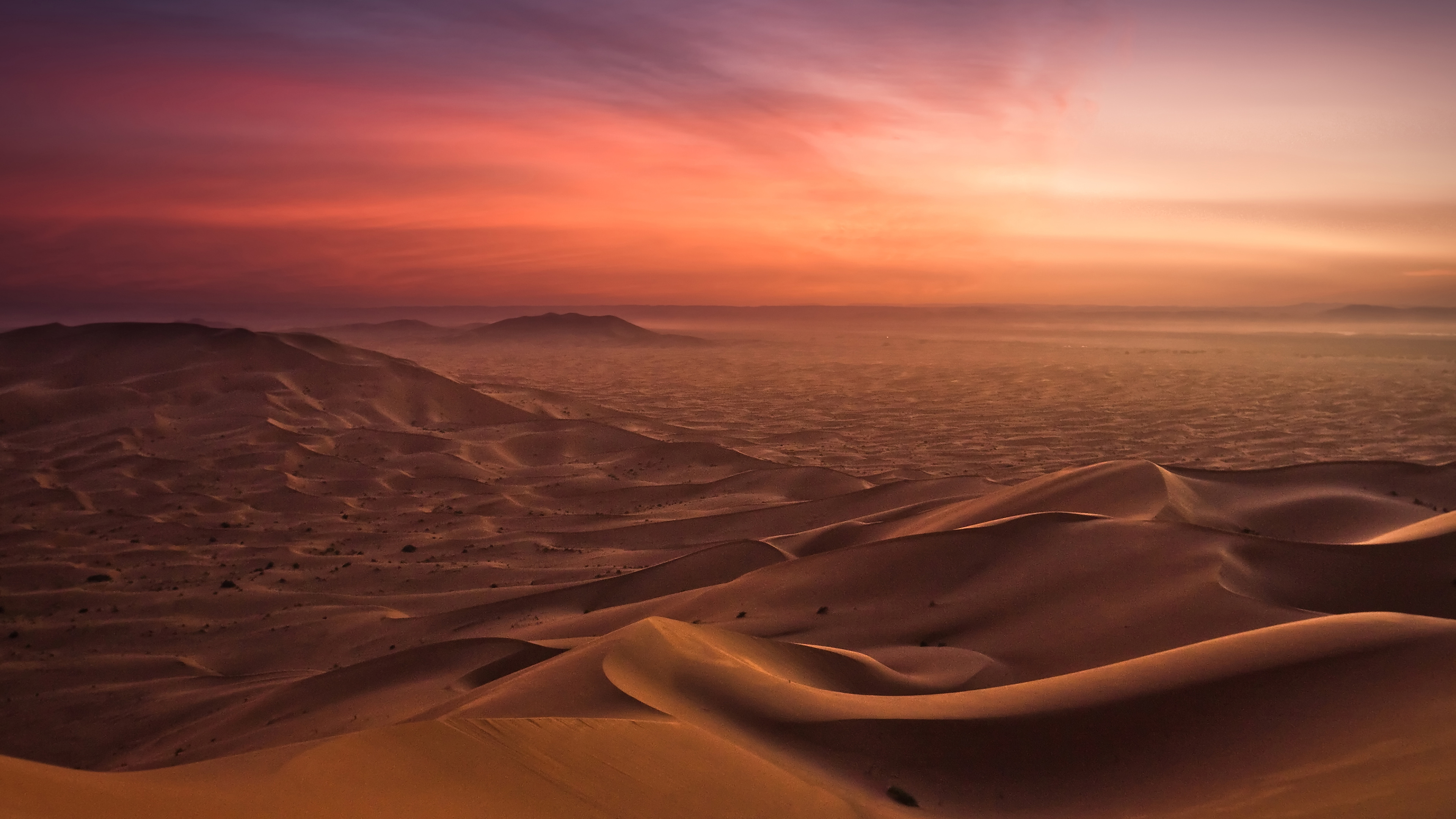 666882 скачать обои дюна, горизонт, пустыня, марокко, земля/природа, песок, закат - заставки и картинки бесплатно
