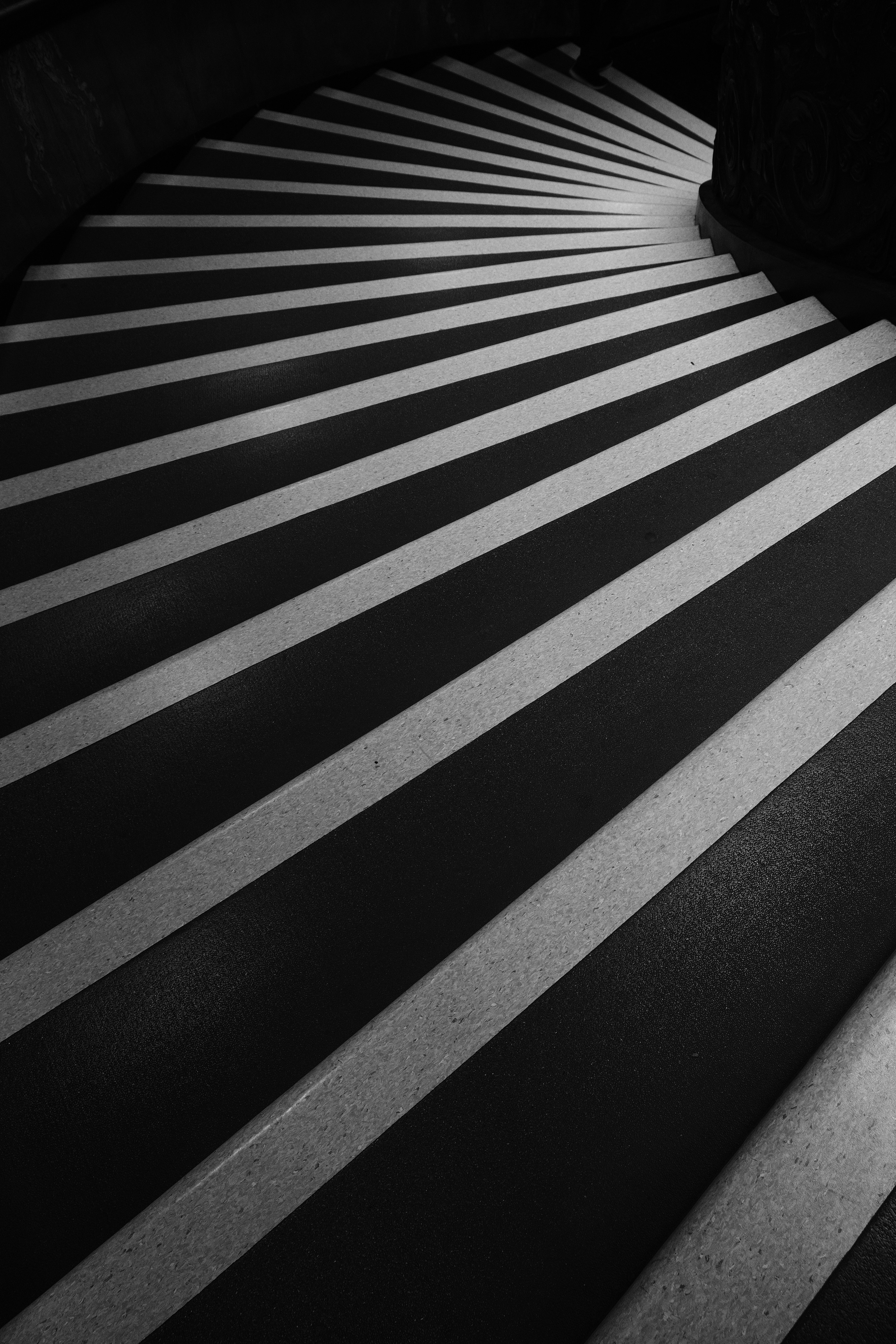 vertical wallpaper black, bw, chb, ladder, stairs, steps, twisting, torsion
