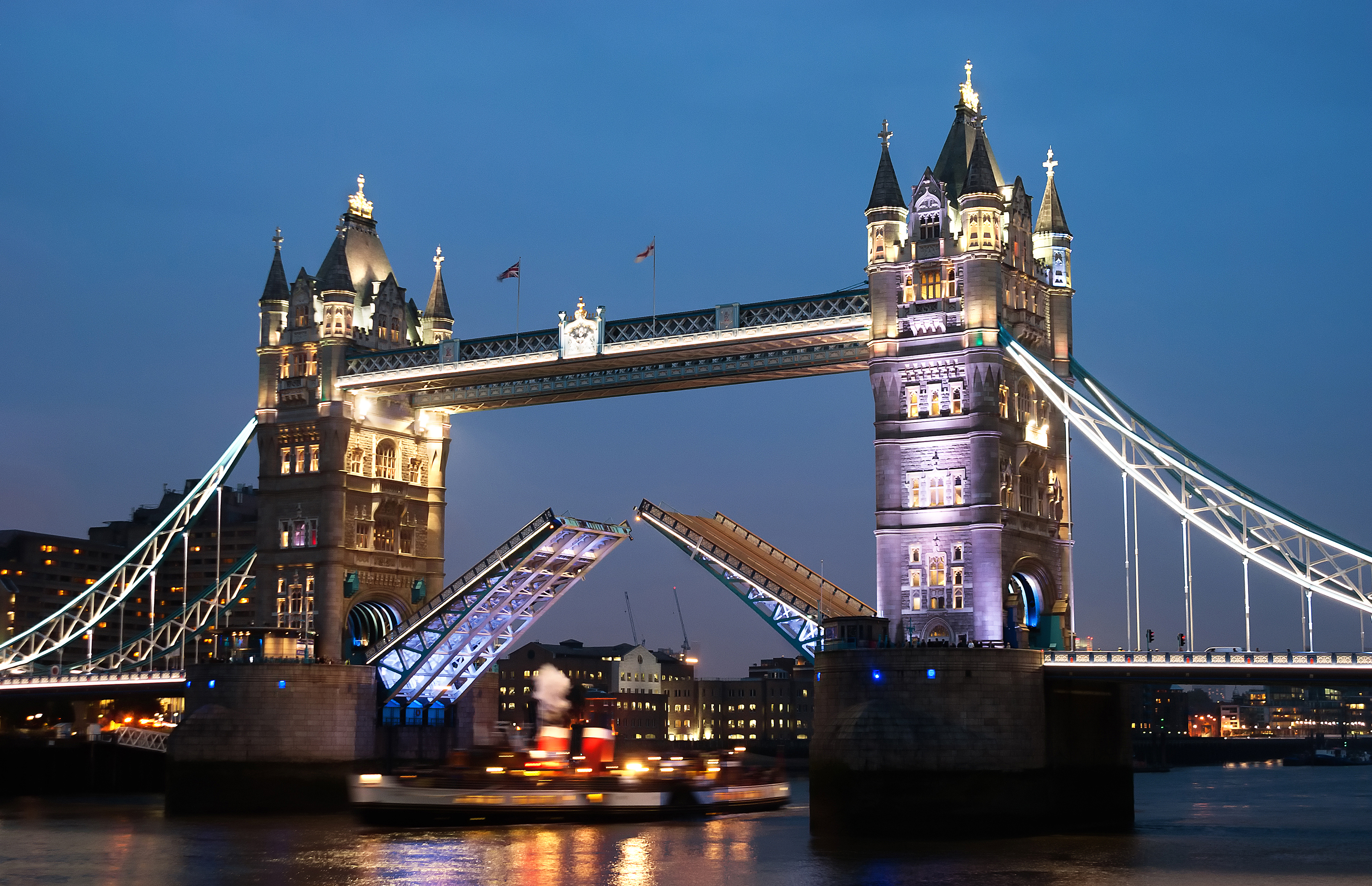 1502324 Hintergrundbild herunterladen menschengemacht, tower bridge, brücke, london, nacht, themse, vereinigtes königreich - Bildschirmschoner und Bilder kostenlos
