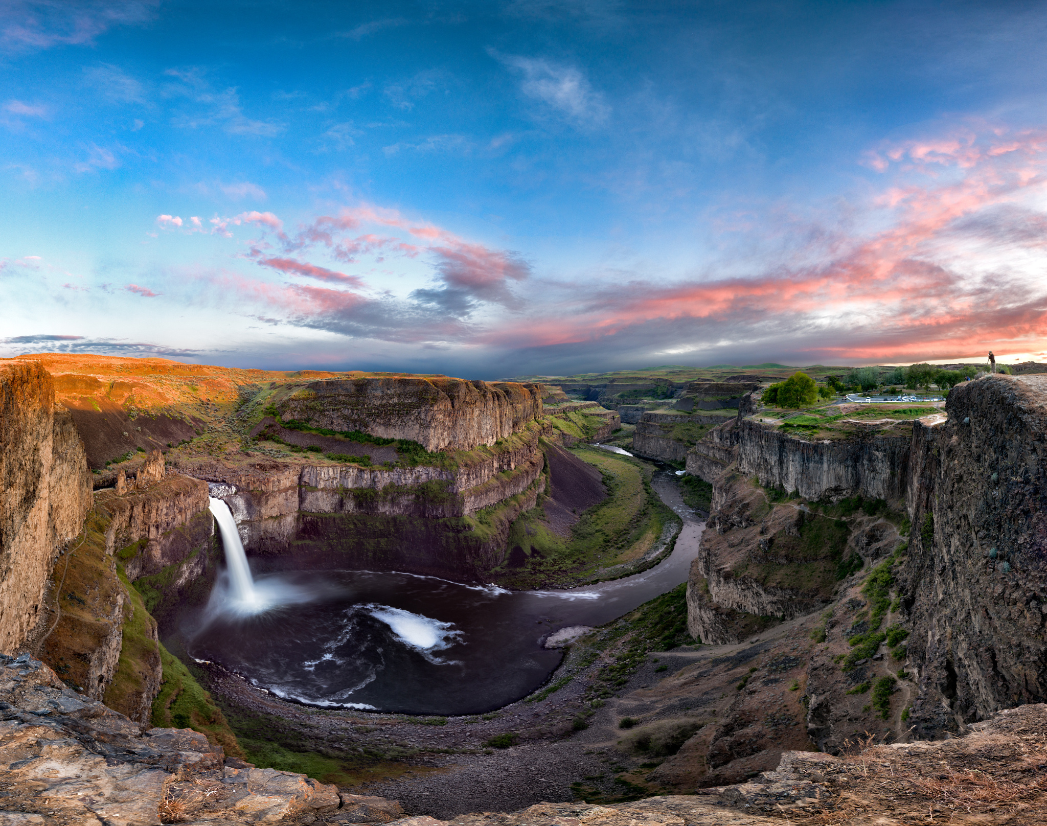 earth, palouse falls, canyon, cliff, nature, river, waterfall, waterfalls wallpaper for mobile