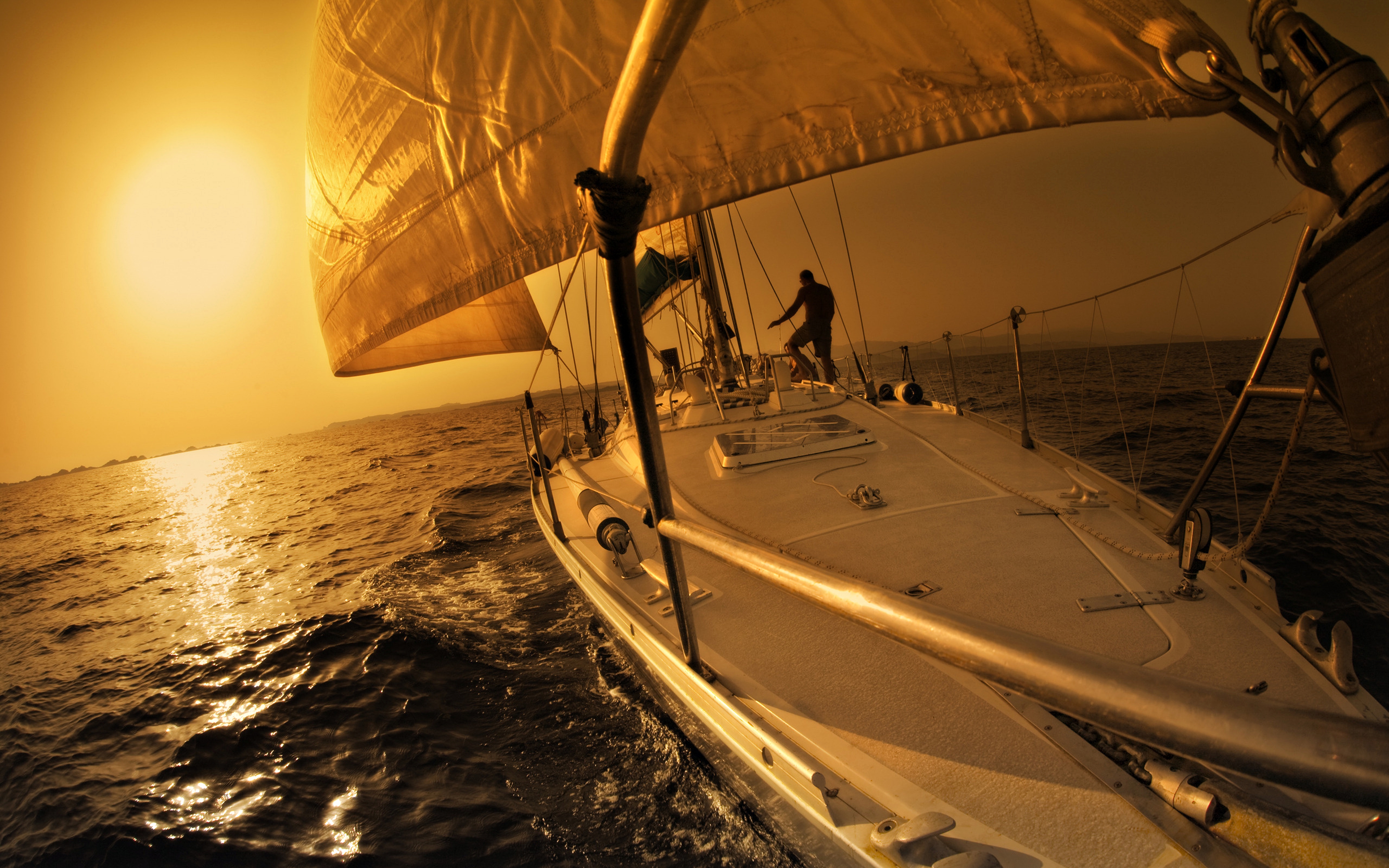 sailboat, sunset, vehicles, ocean, sailing, sea, yacht lock screen backgrounds