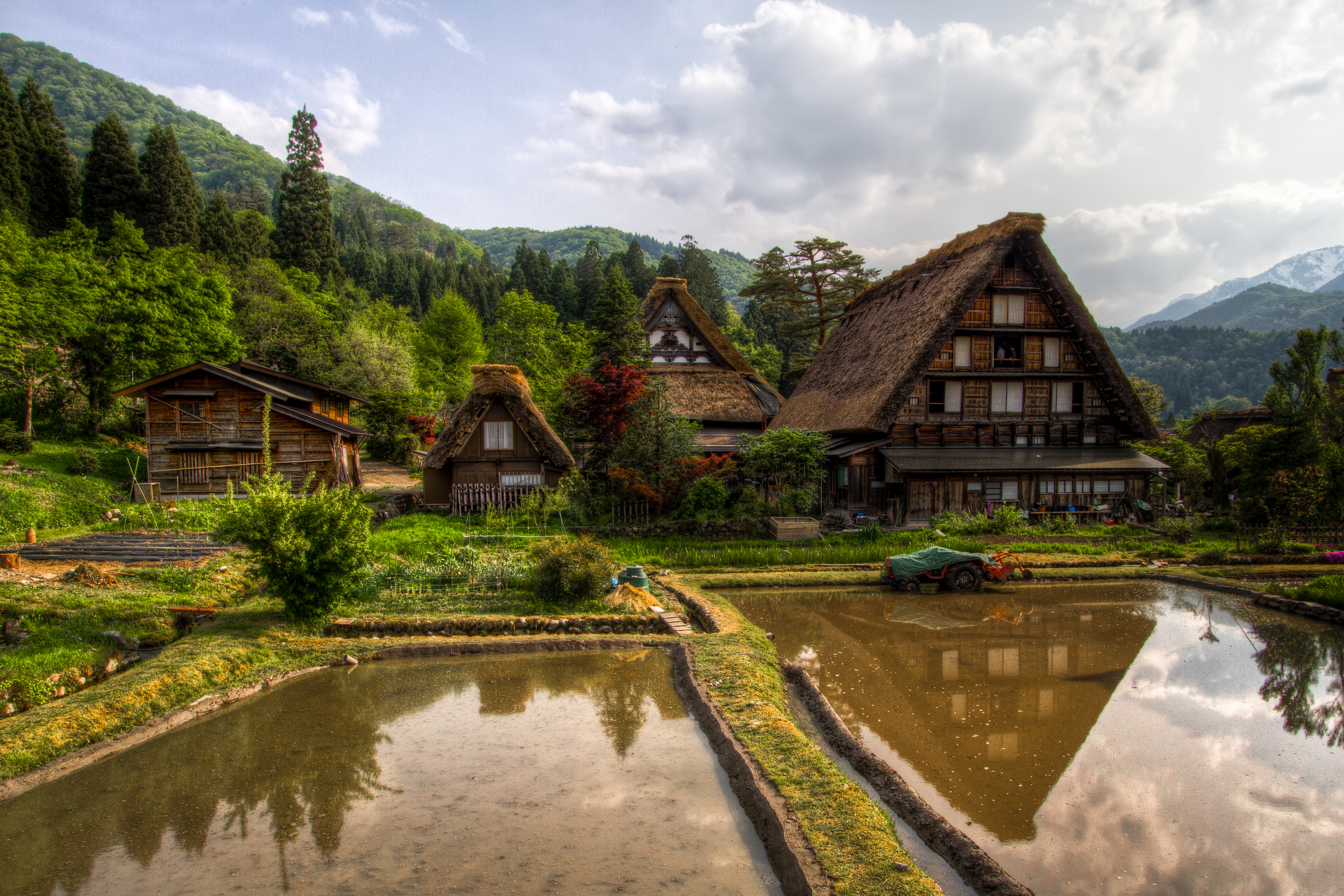 japan, countryside, man made, ogimachi village, gifu prefecture