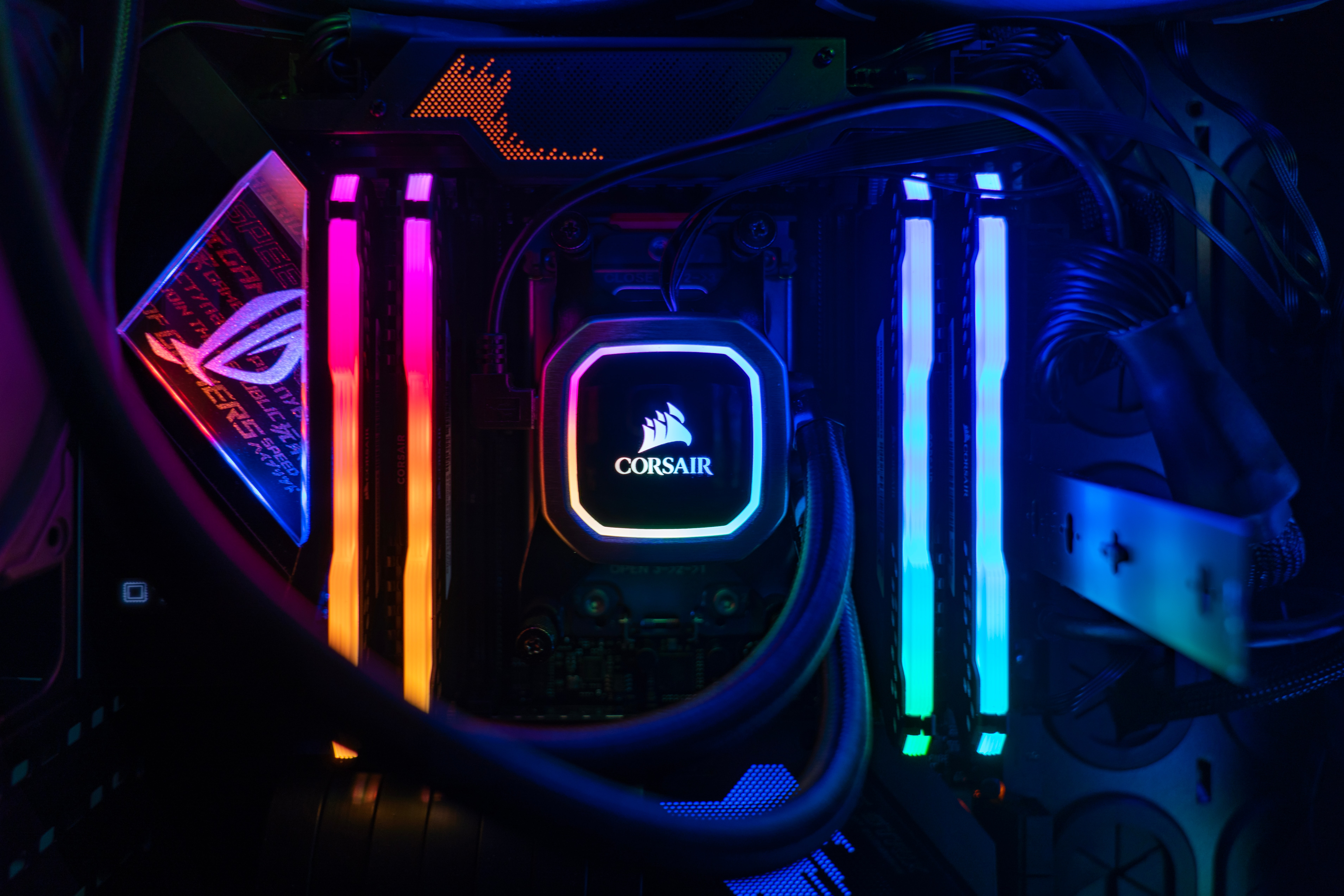 Download PC Wallpaper neon, dark, glow, system