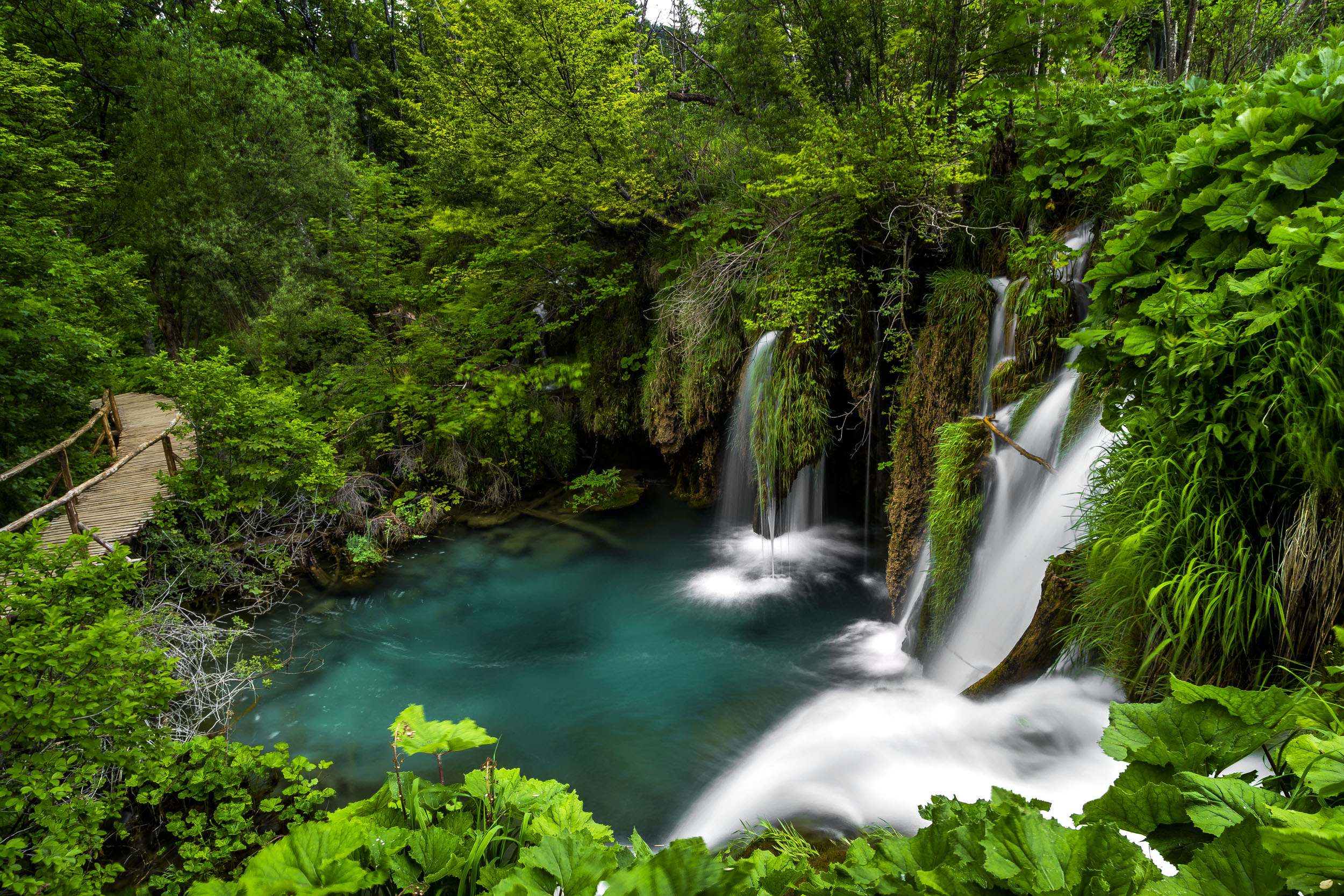 HD desktop wallpaper: Waterfalls, Lake, Waterfall, Earth, Walkway ...