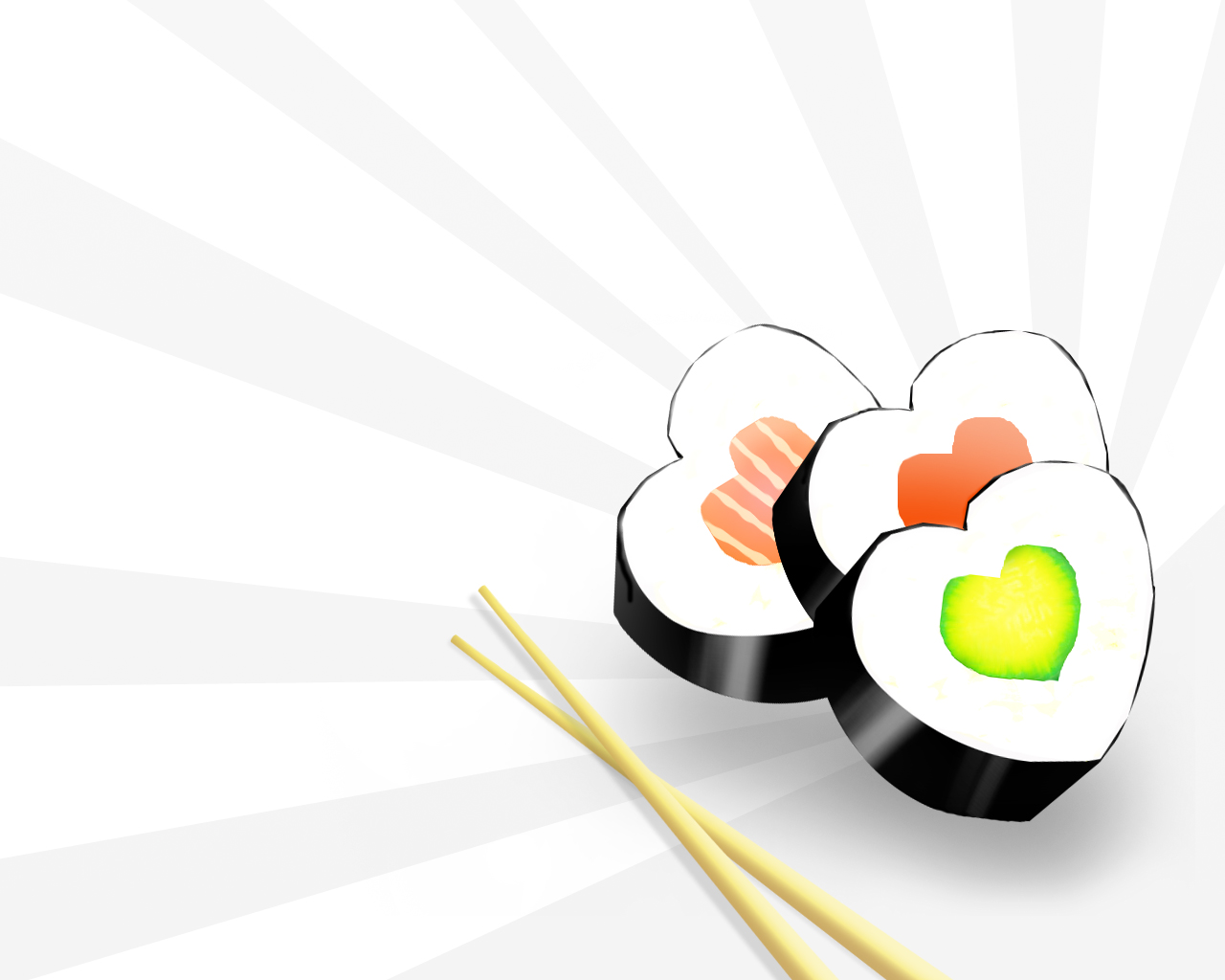 sushi, heart shaped, food Aesthetic wallpaper