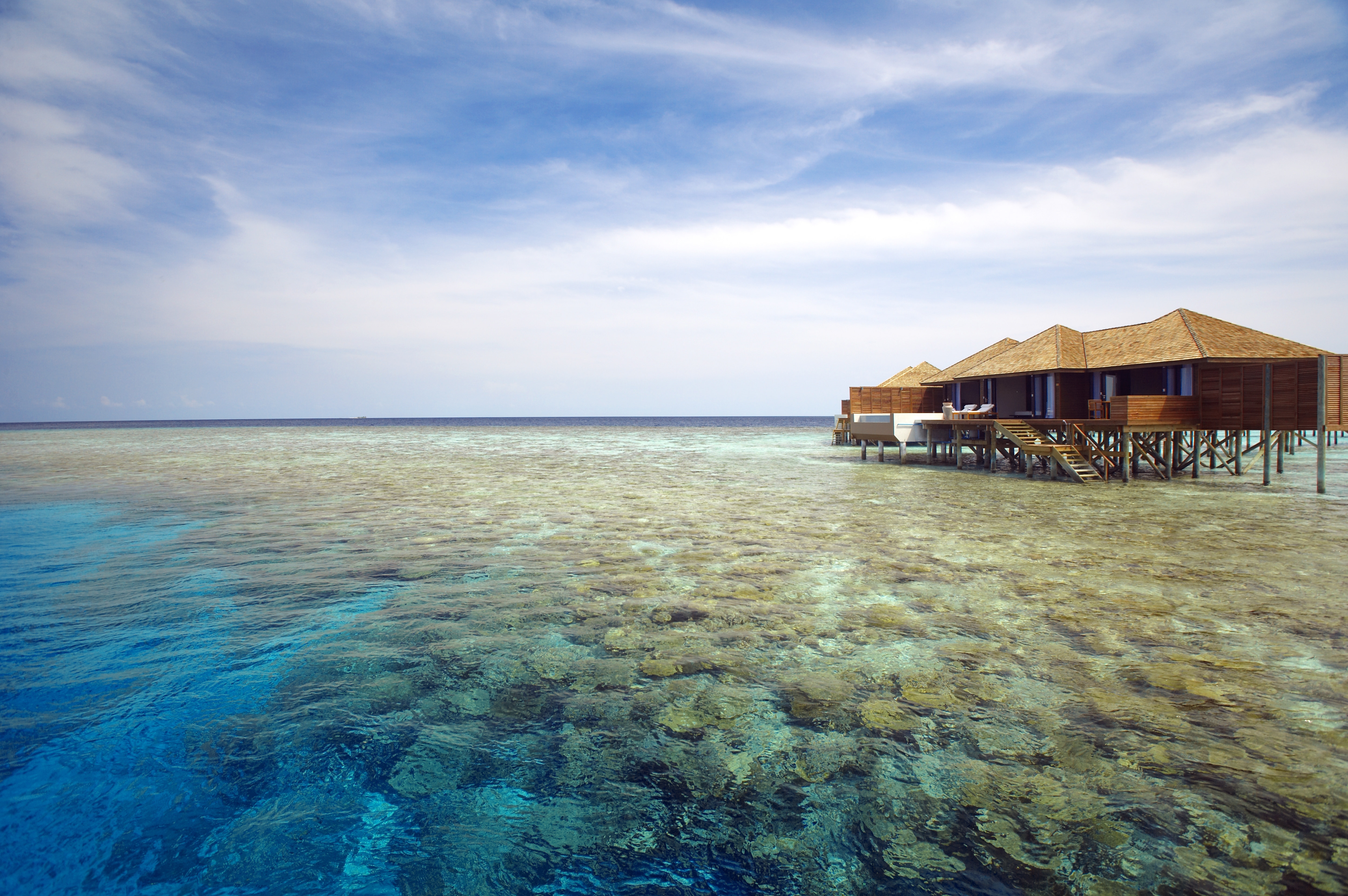 Laden Sie das Bungalow, Natur, Malediven, Tropen-Bild kostenlos auf Ihren PC-Desktop herunter