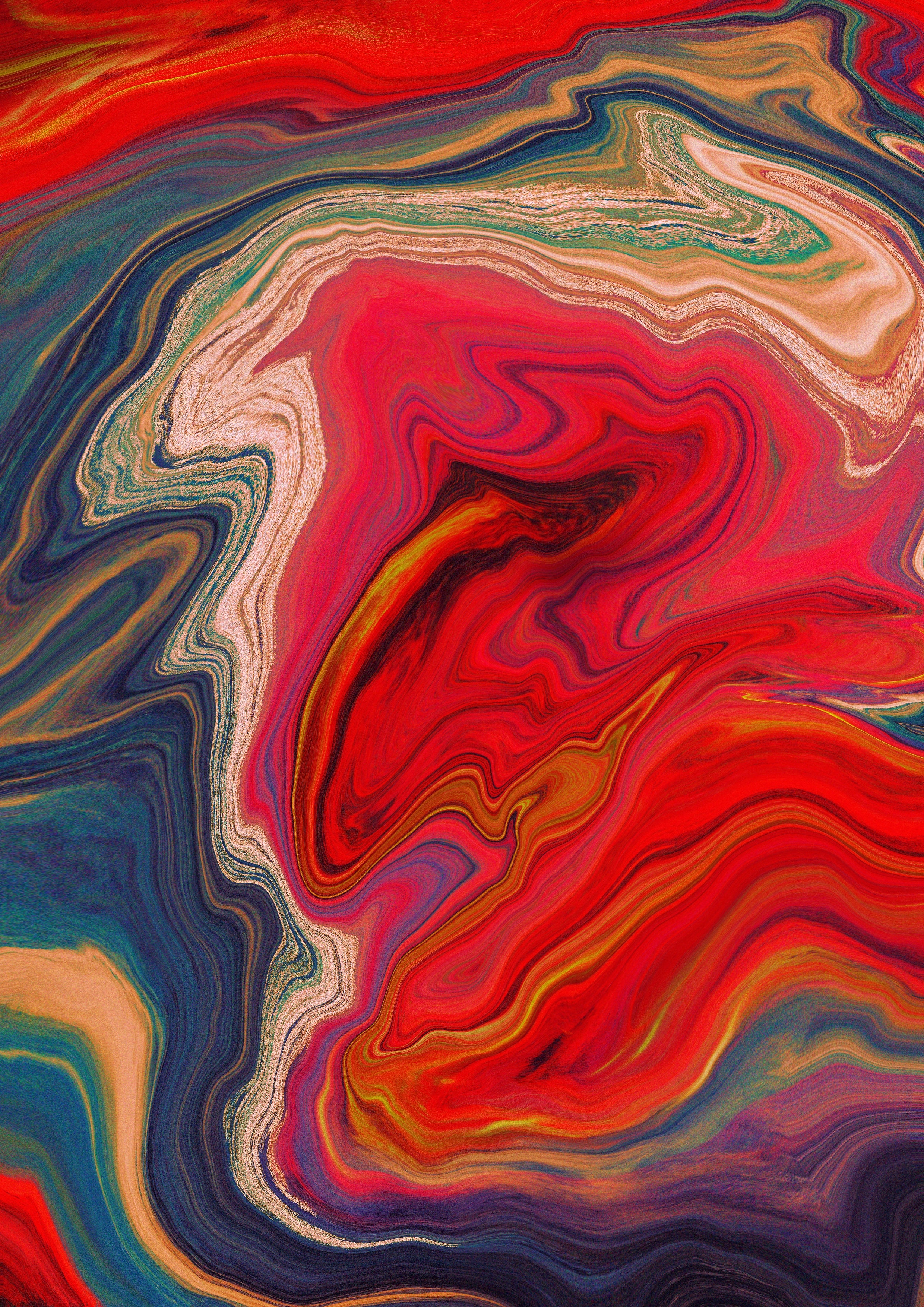 Free HD paint, stripes, abstract, divorces, multicolored, motley, streaks, fluid art