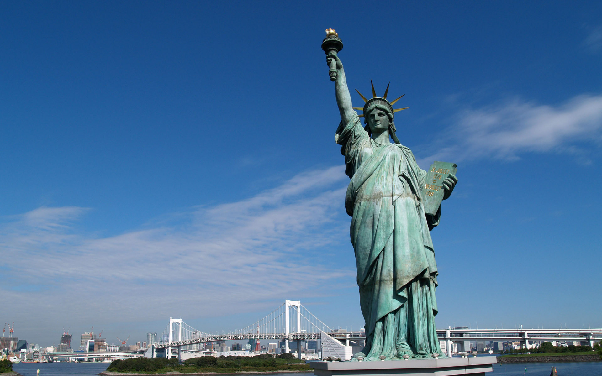Handy-Wallpaper Statue Of Liberty, Architektur kostenlos herunterladen.