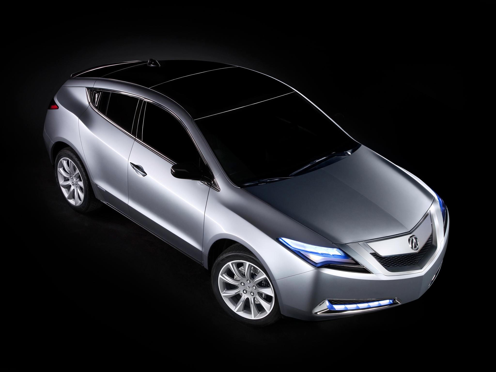 Free download wallpaper Auto, Acura, Cars, View From Above, Style, Zdx, 2009, Grey Metallic, Metallic Gray, Concept Car on your PC desktop
