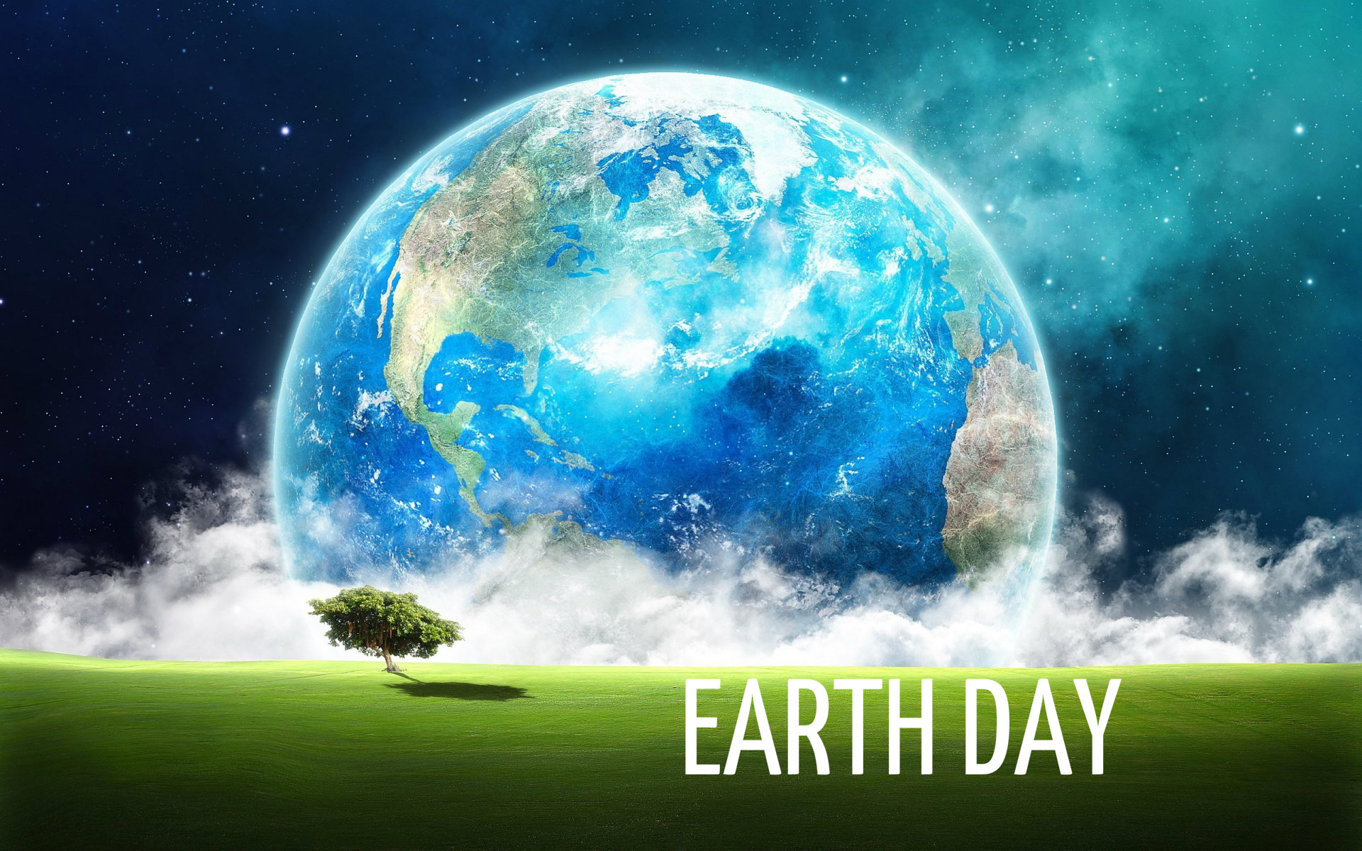 holiday, earth day, earth, field, from space, nature, planet, sky, stars wallpapers for tablet