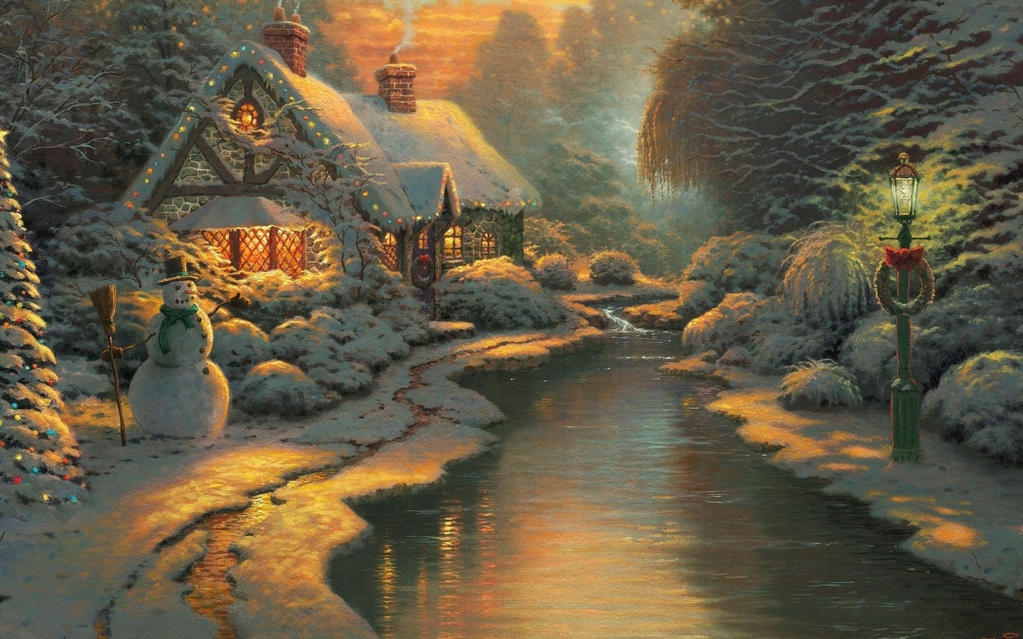 19887 Hintergrundbild herunterladen weihnachten, bilder, feiertage, winter, neujahr, schnee, schneemann - Bildschirmschoner und Bilder kostenlos
