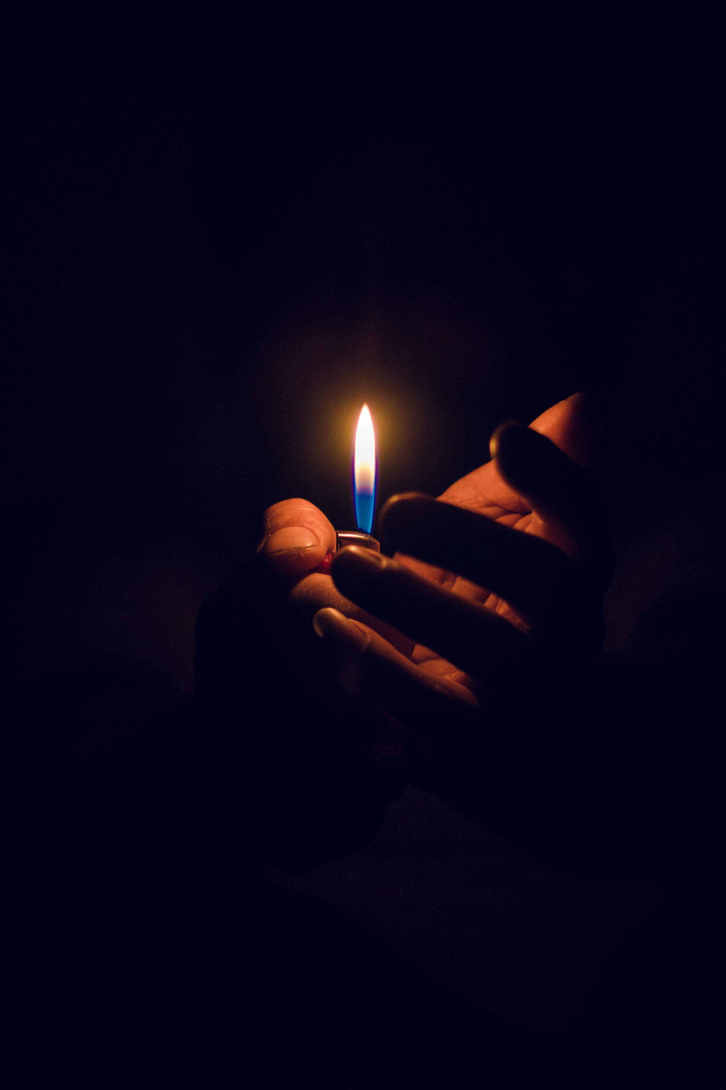 flame, hand, dark, candle