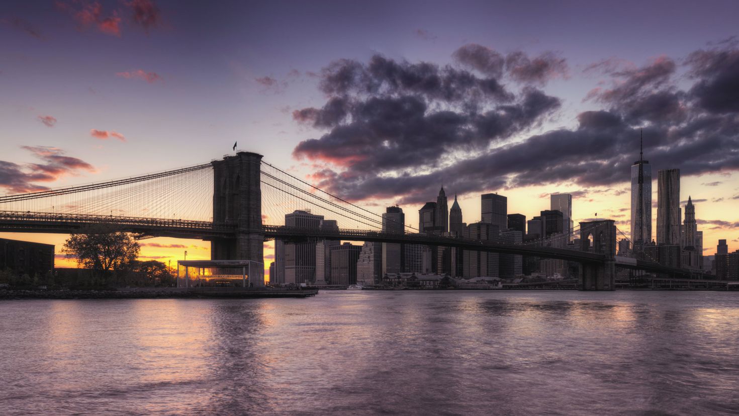 Бруклинский мост Манхэттен Wallpaper