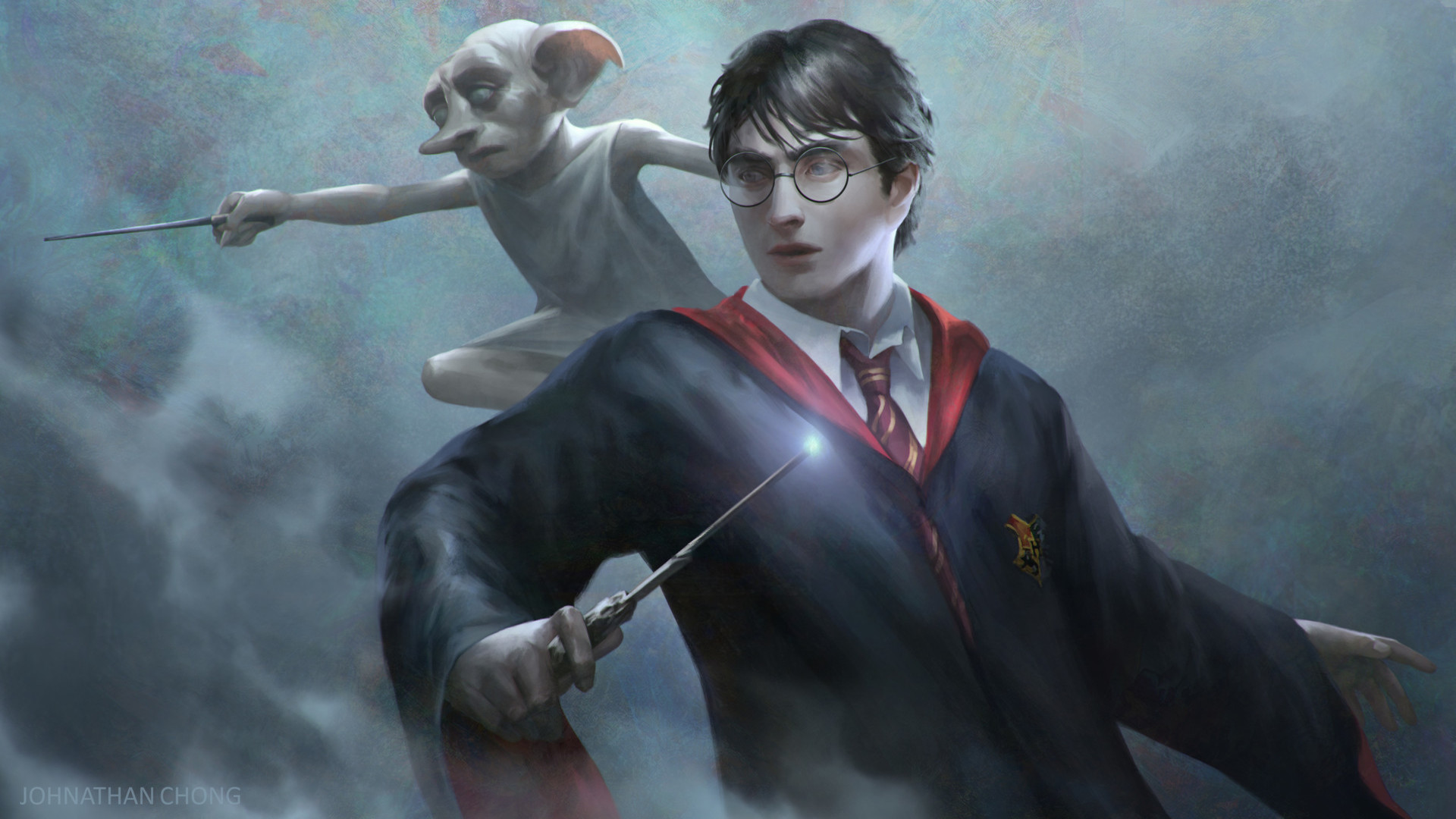 harry potter, movie, dobby, wand wallpaper for mobile