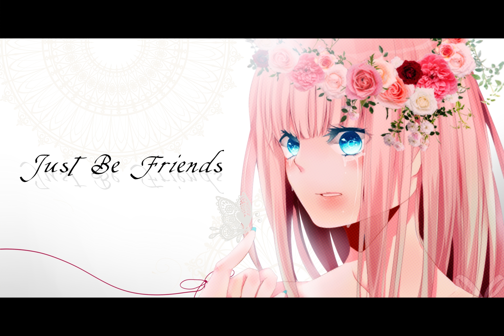 Baixar papel de parede para celular de Anime, Flor, Triste, Vocaloid, Luka Megurine, Apenas Sejam Amigos (Vocaloid) gratuito.