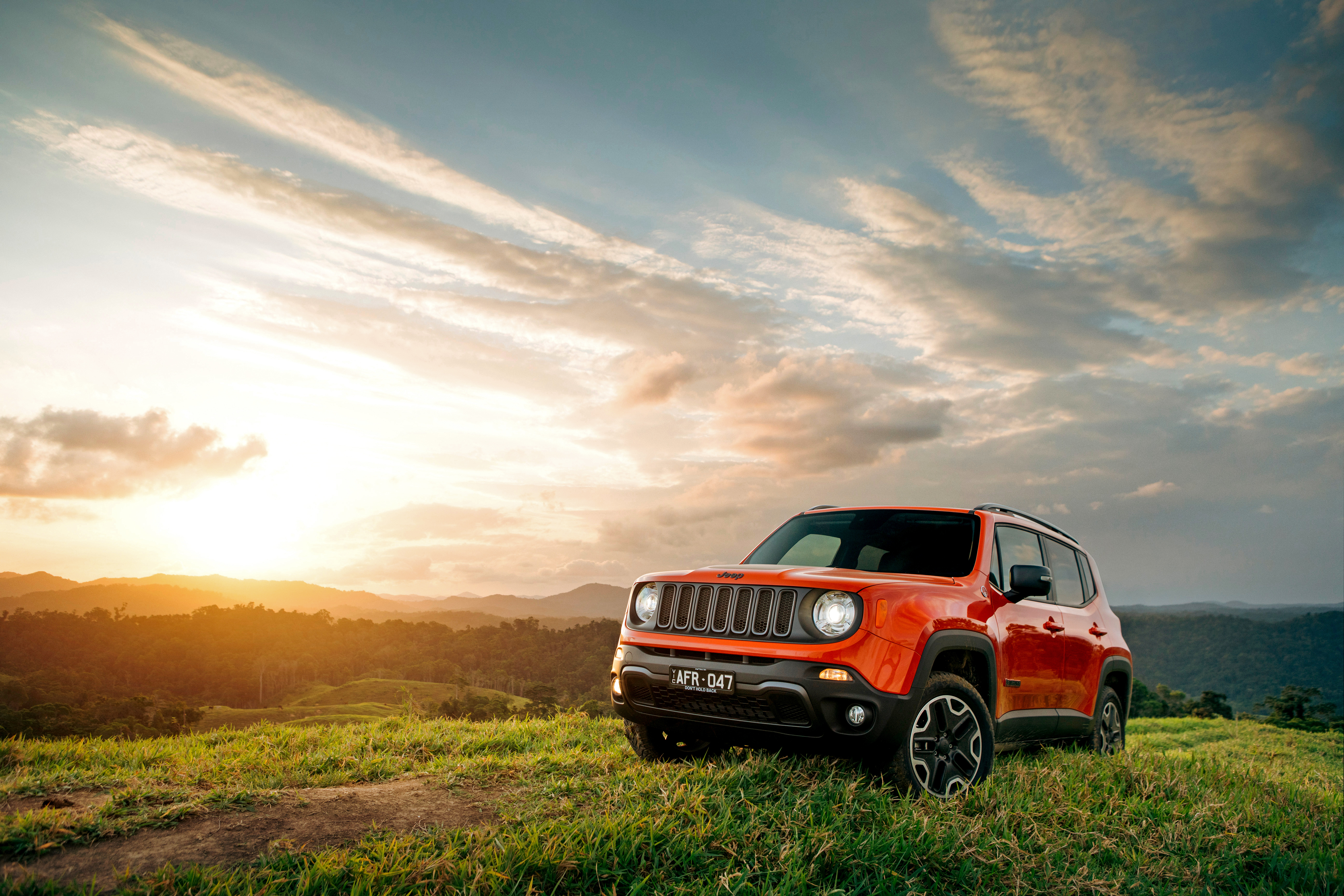 jeep renegade, vehicles, car, jeep, orange car, suv cell phone wallpapers