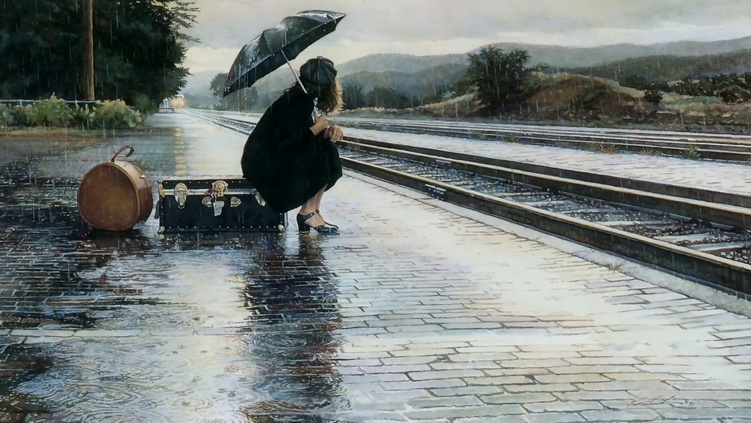 Я пройду сквозь дни и ночи. Стив Хэнкс картины под дождем. «В ожидании поезда» (1880) Нестеров. Стив Хэнкс художник. Стив Хэнкс на перроне картина.