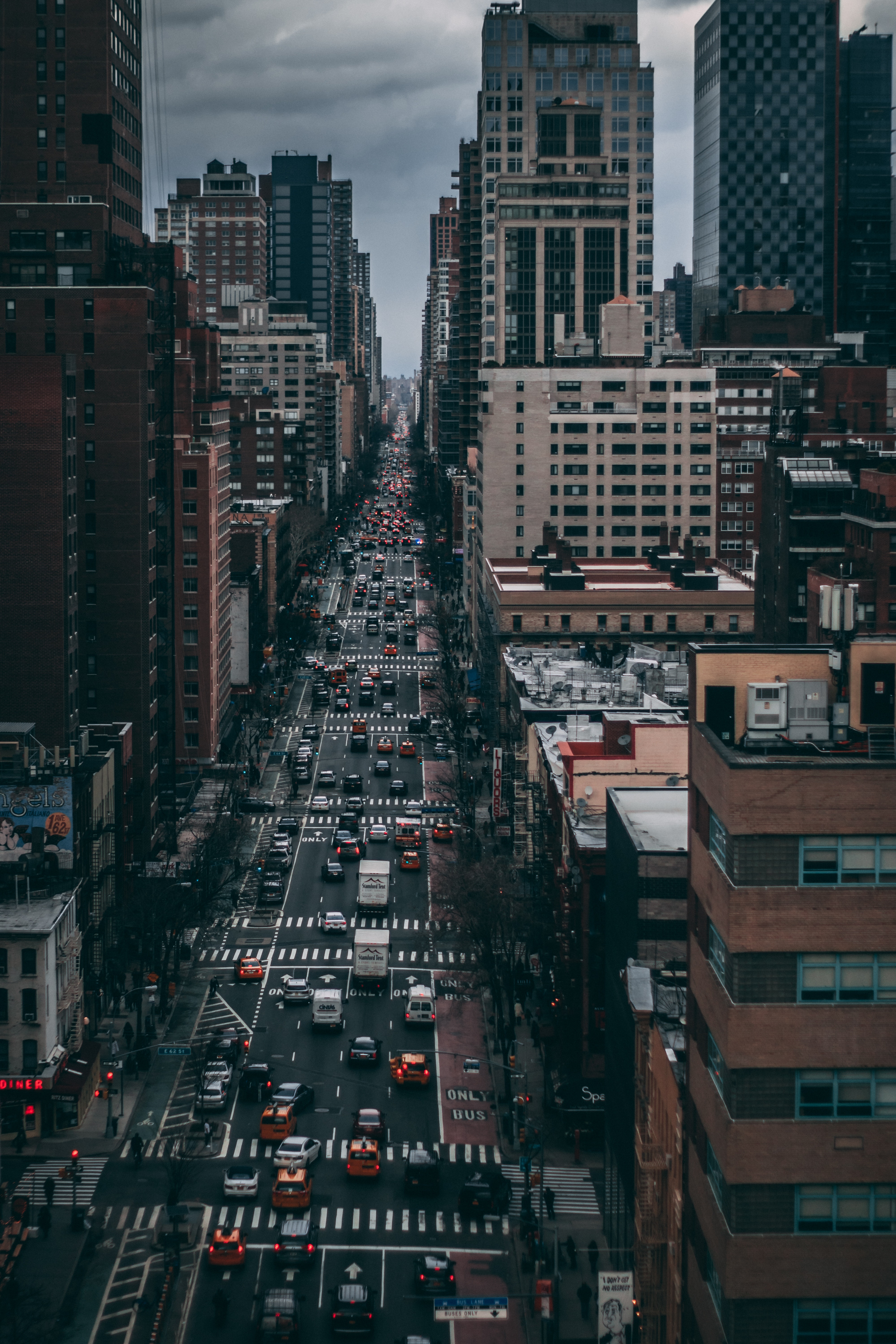 wallpapers road, traffic, cityscape, movement, cities, skyscrapers, urban landscape