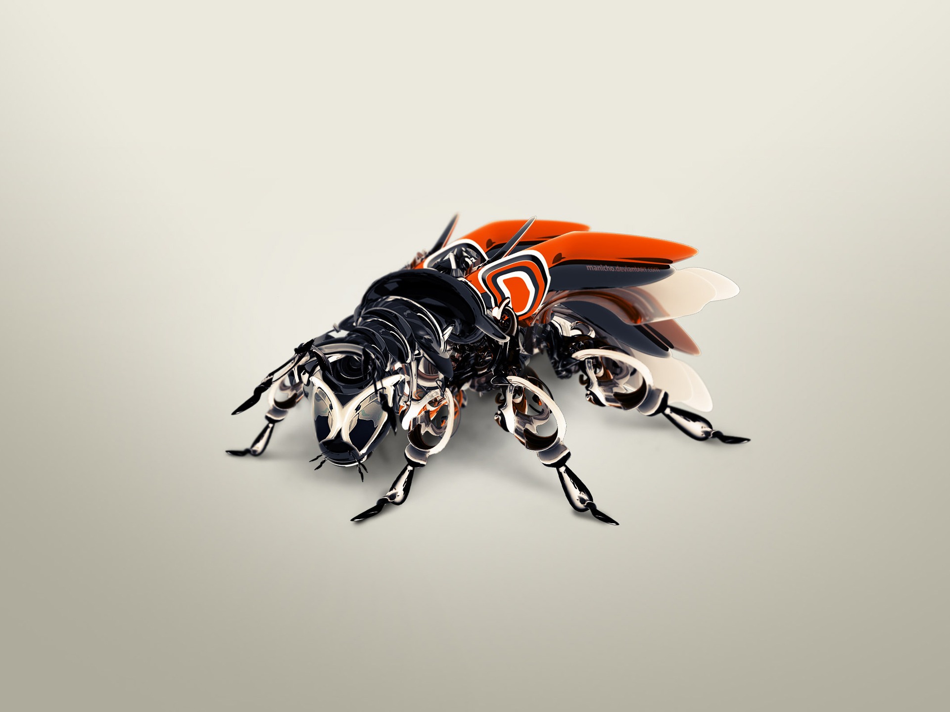 161640 Hintergrundbild herunterladen science fiction, roboter, insekt, cgi, fliegen - Bildschirmschoner und Bilder kostenlos