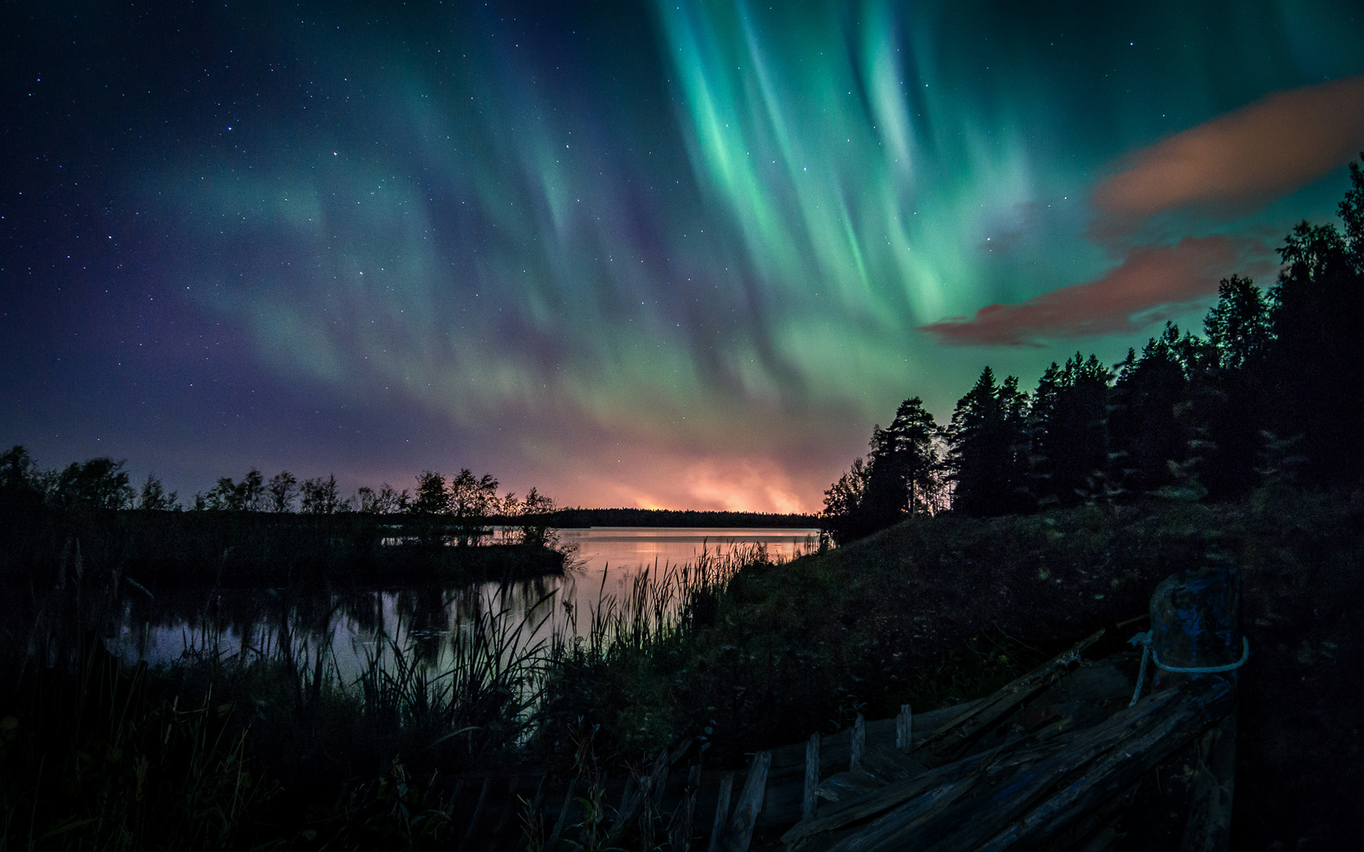 Papel de parede para celular: Céu, Lago, Silhueta, Aurora Boreal, Terra/ natureza, 777612 baixe o papel de parede gratuitamente.