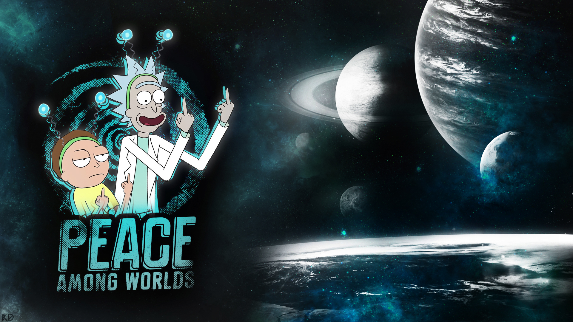 rick and morty, tv show, morty smith, planet, rick sanchez iphone wallpaper