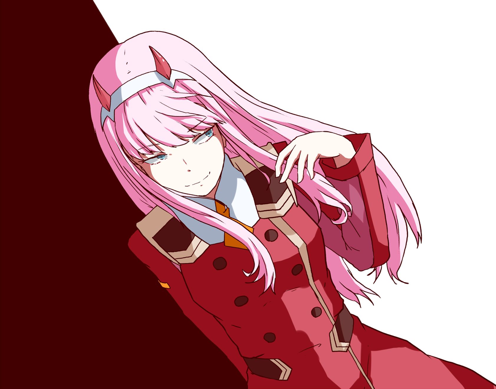 HD wallpaper: Anime, Darling in the FranXX, Pink Hair, Smile, Zero