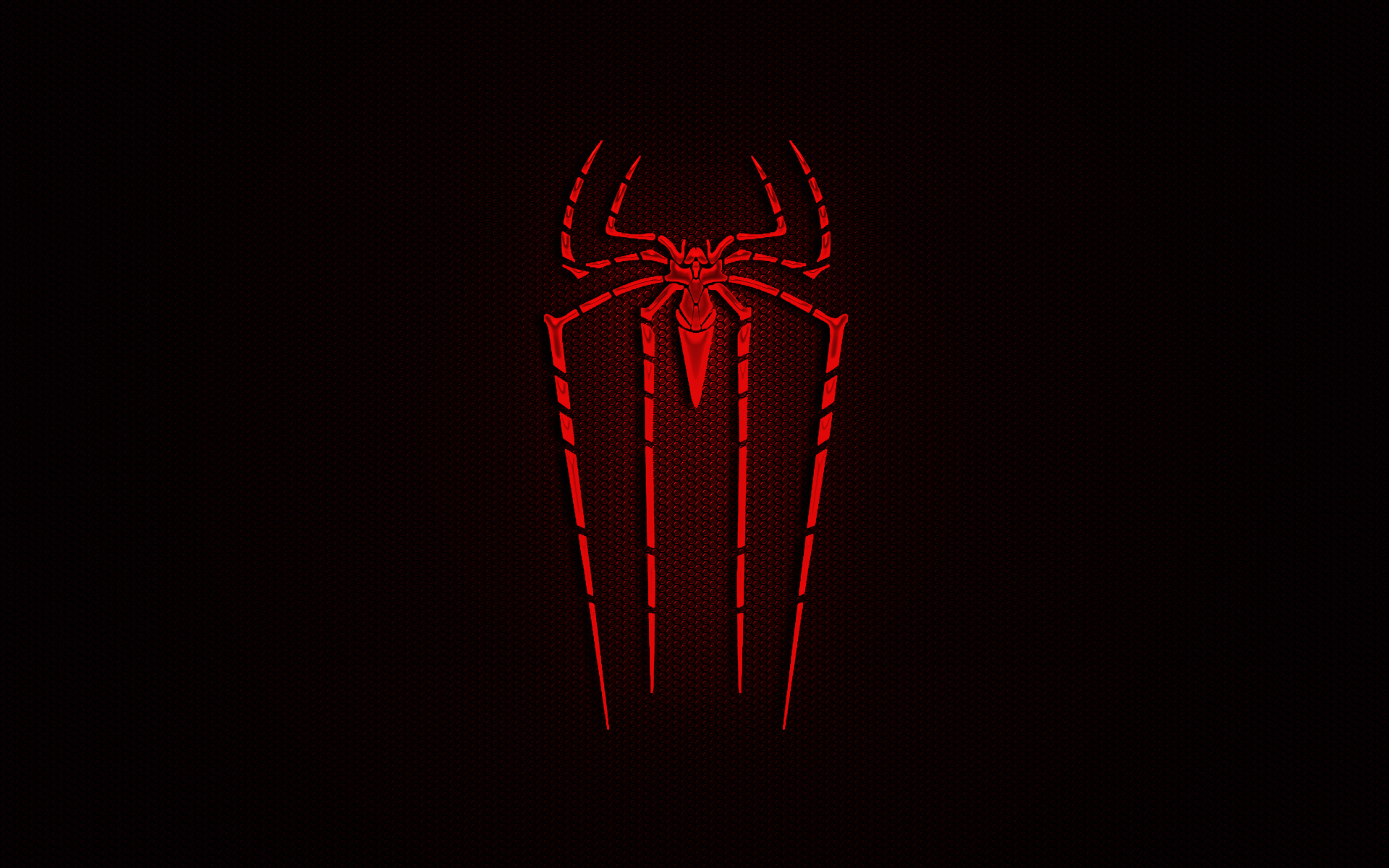 Красный паук на черном фоне