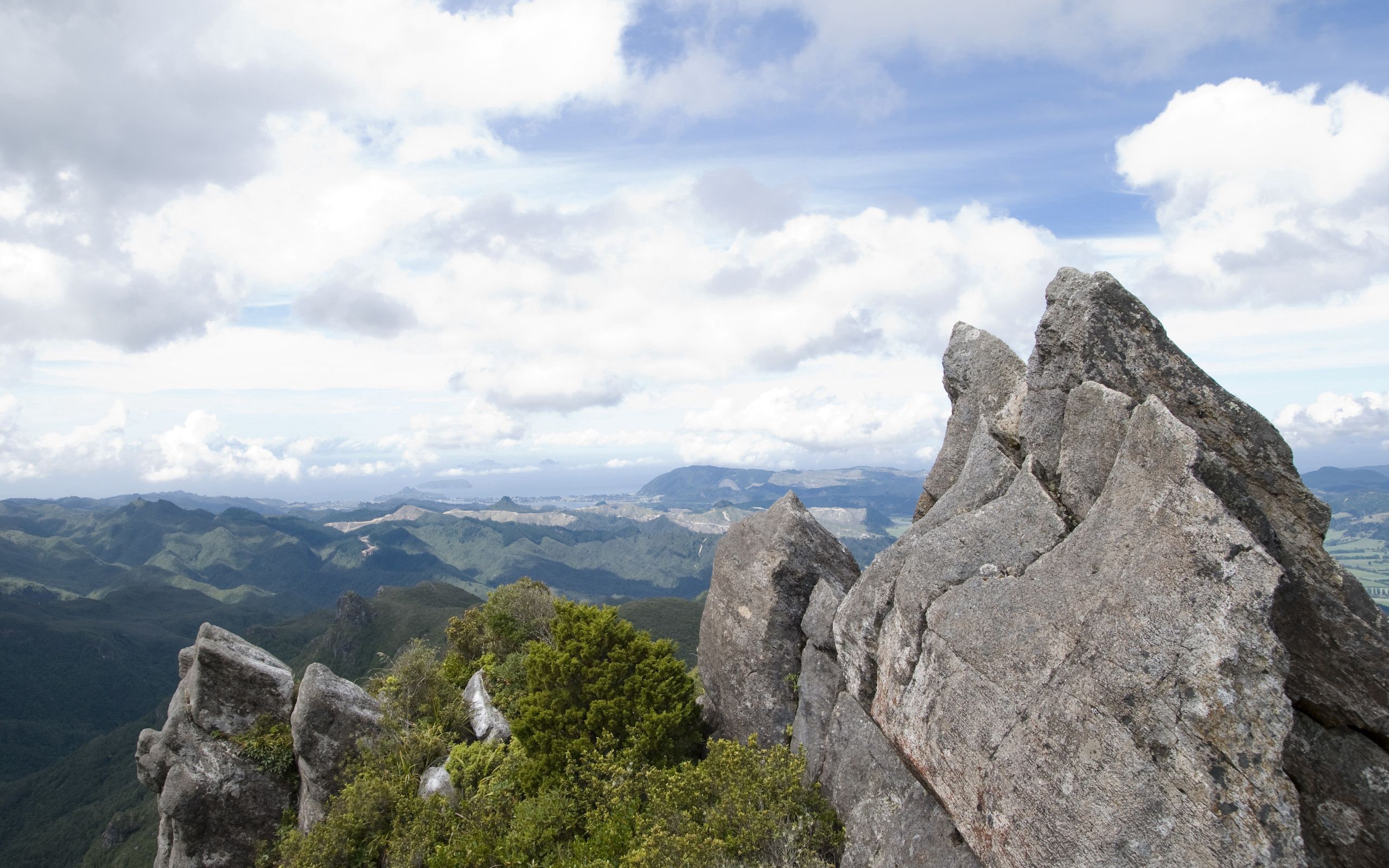nature, rock, vertex, top, height Panoramic Wallpaper