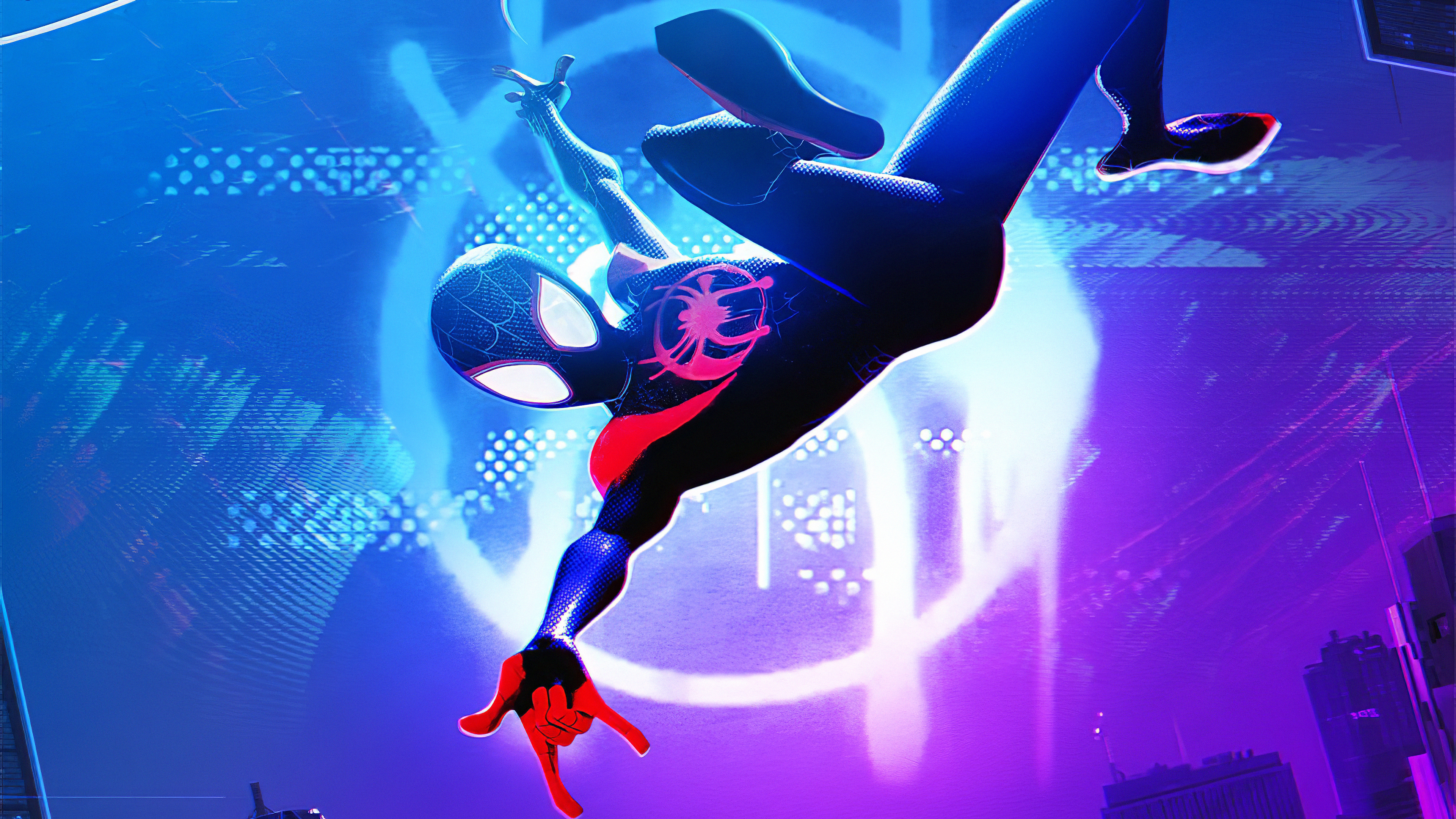 Человек-паук Майлз Моралес прыжок