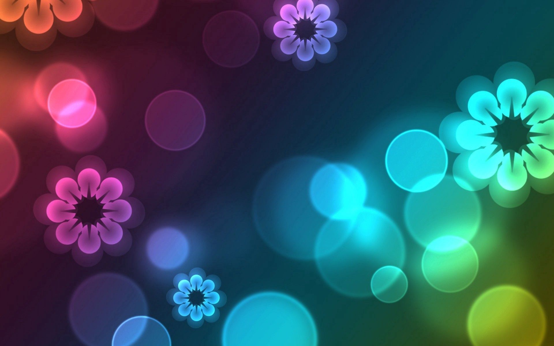 Free download wallpaper Glare, Circles, Flowers, Patterns, Abstract on your PC desktop