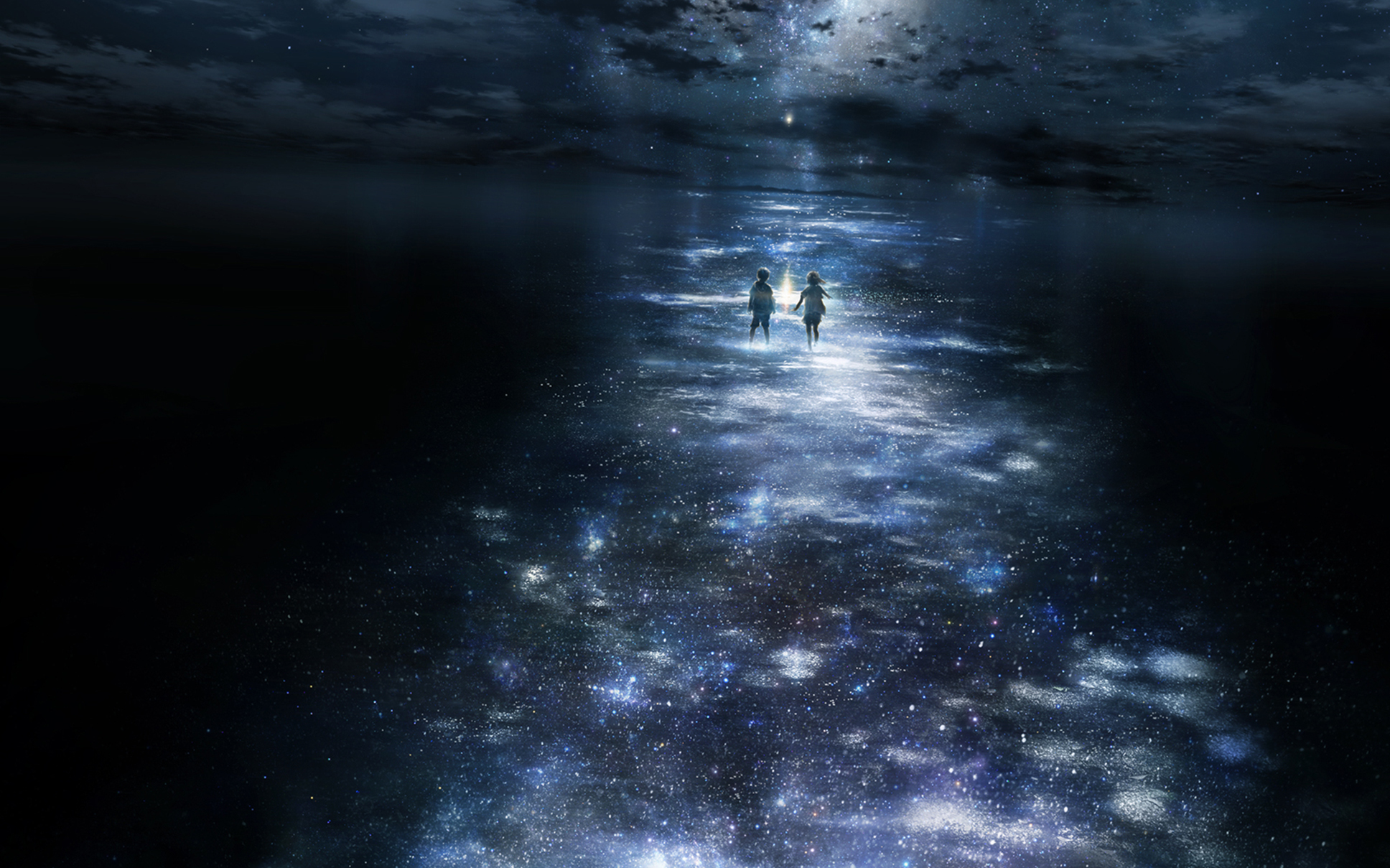 Звезды отражаются в воде