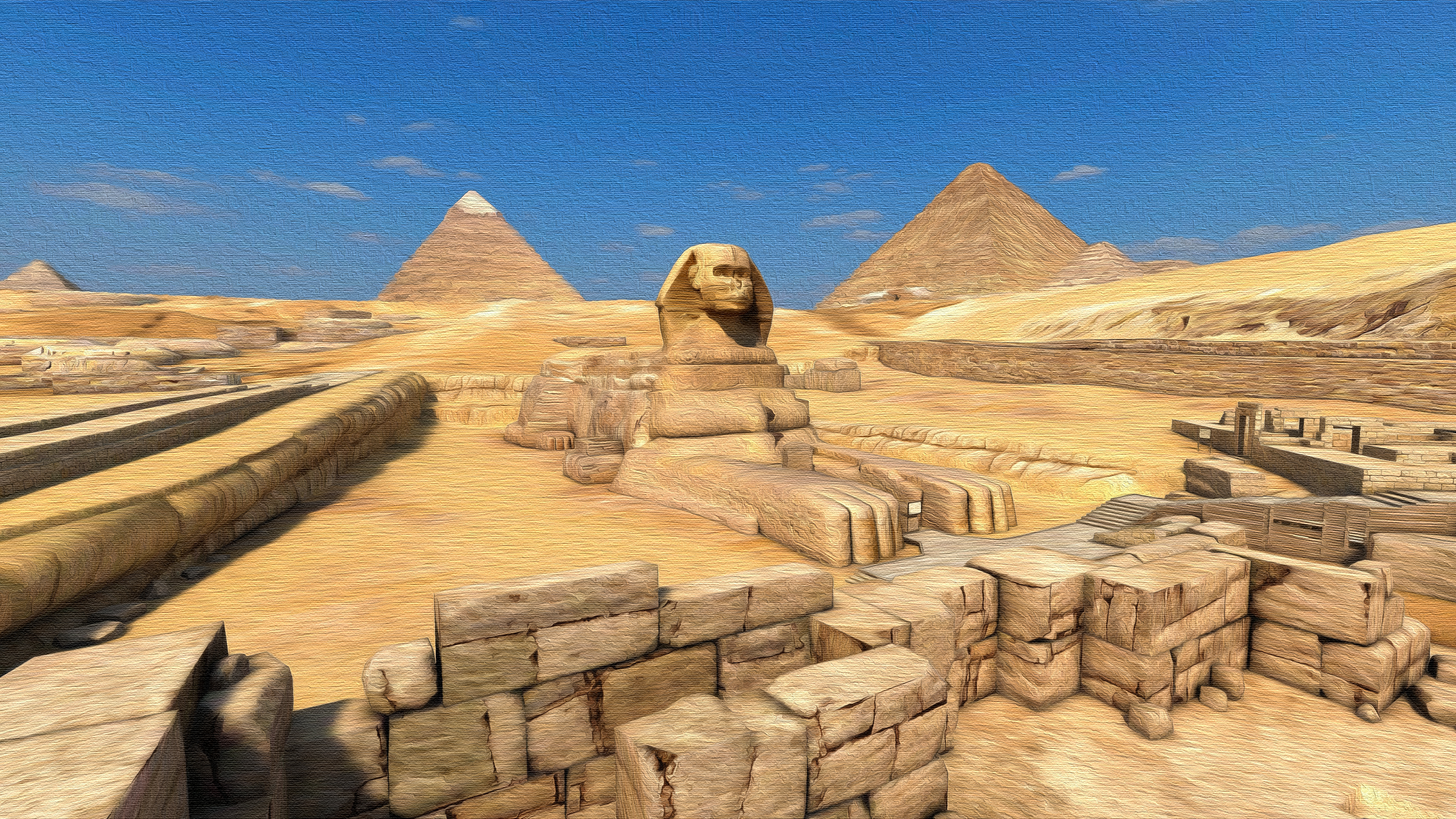 man made, sphinx, pyramid