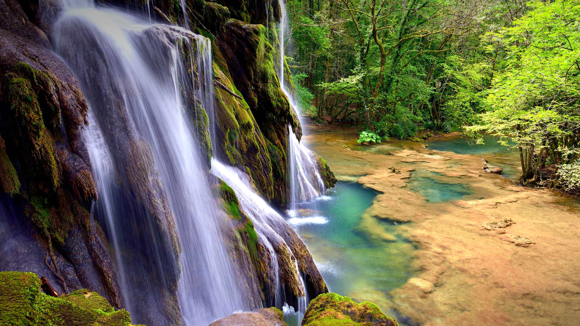 Самые красивые водопады HD качество 1080