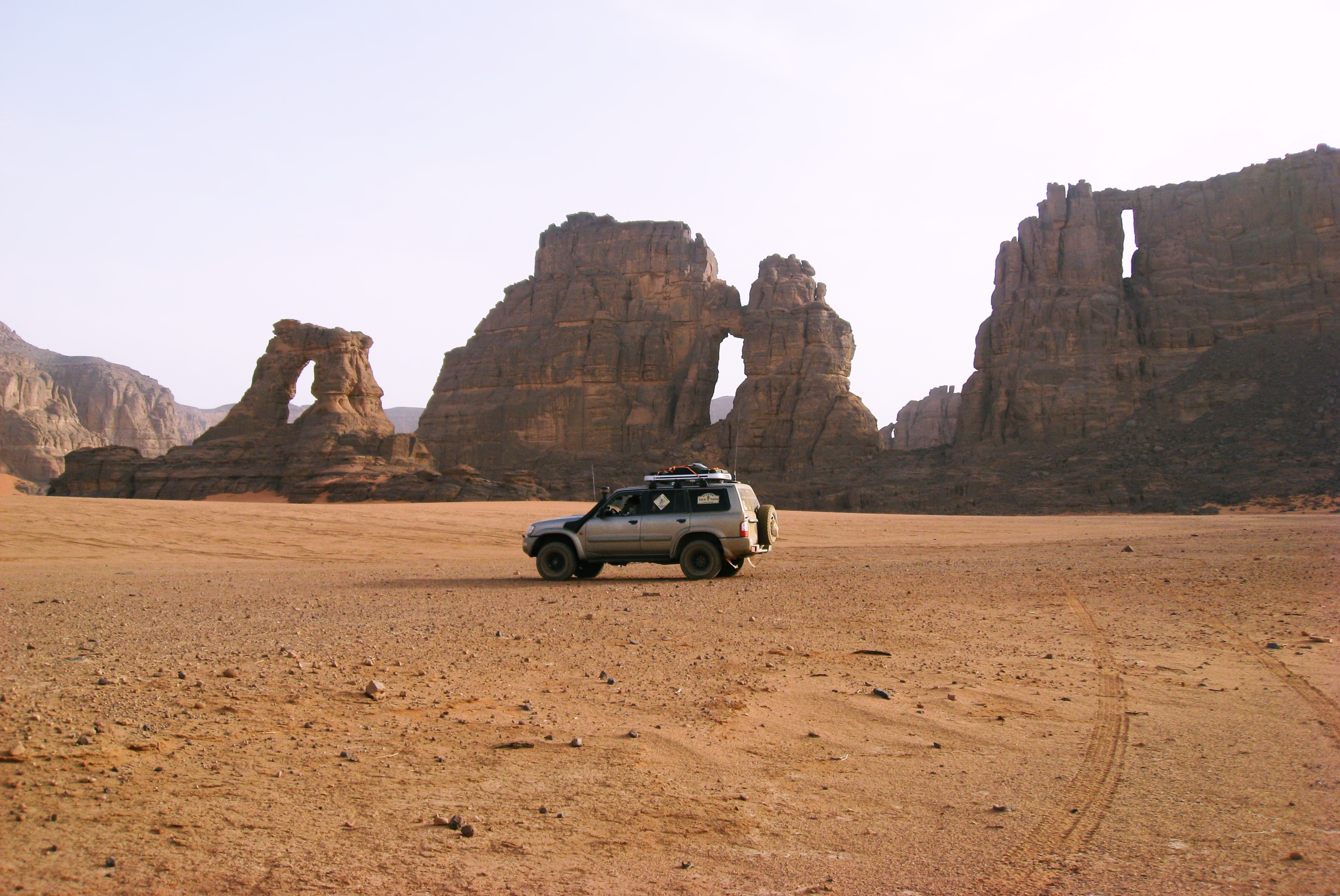 algeria, photography, tassili n'ajjer, car, desert, national park HD wallpaper