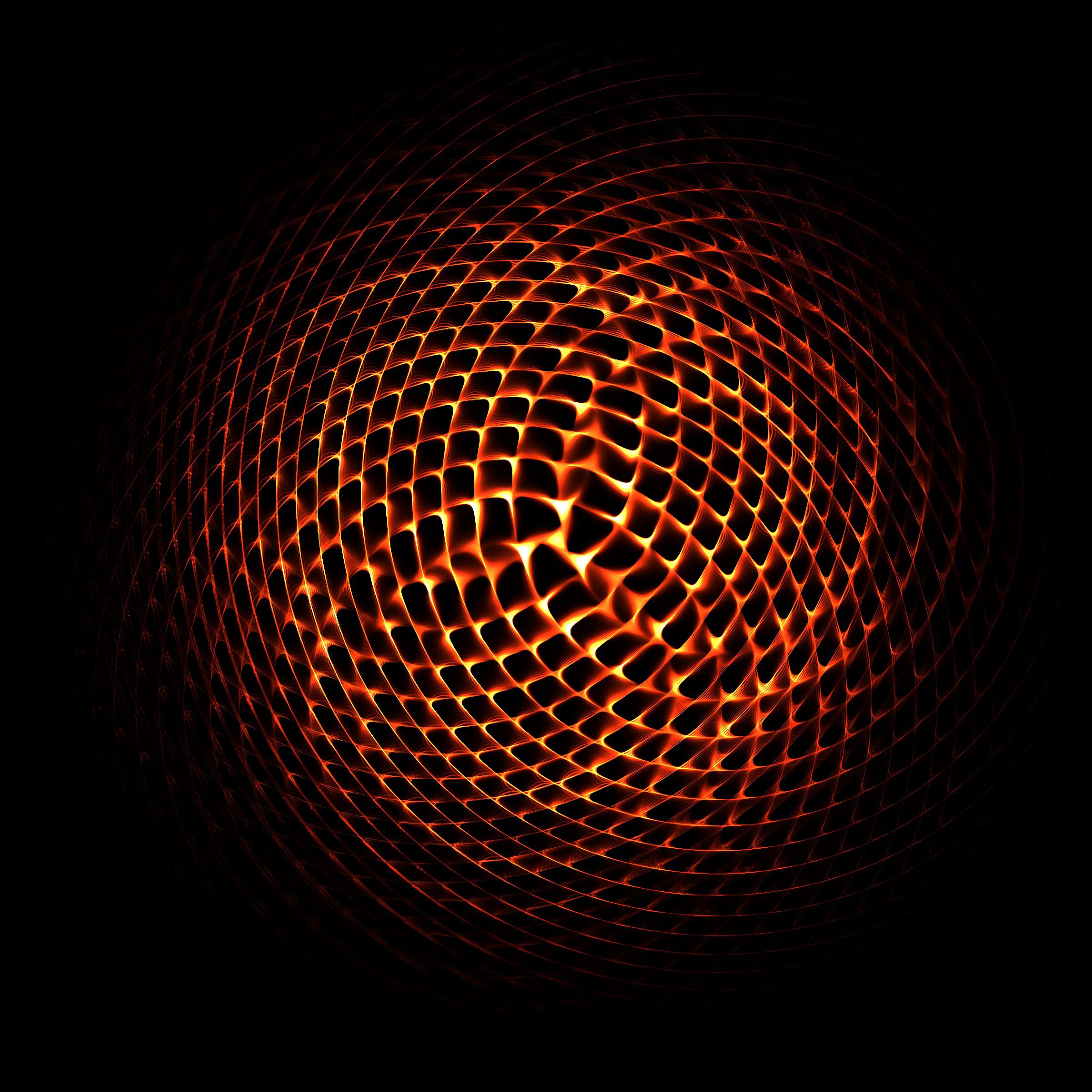 Download mobile wallpaper Intricate, Grid, Confused, Glow, Fractal, Dark for free.