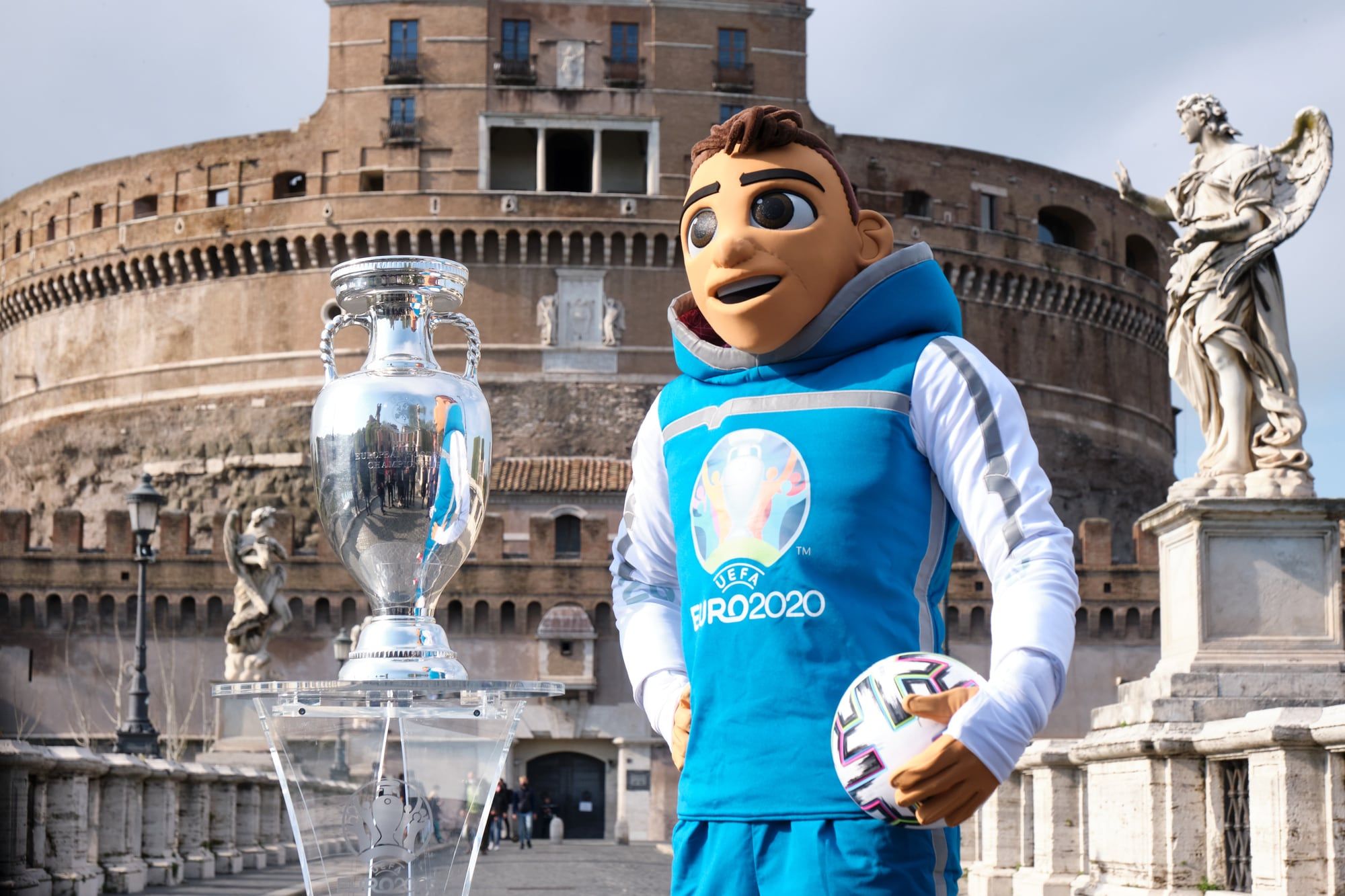 sports, uefa euro 2020, mascot, skillzy, soccer, trophy